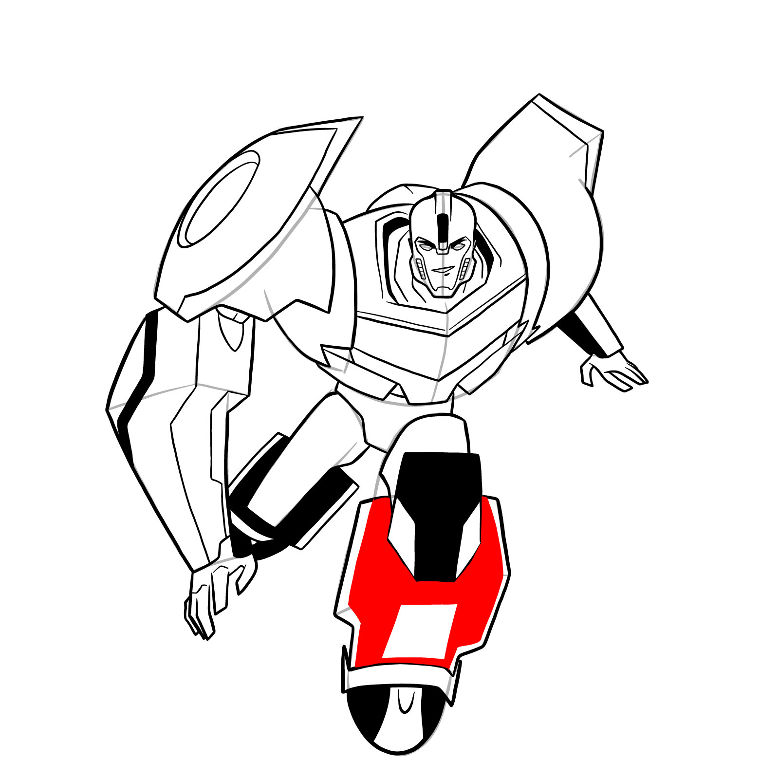 How to draw Bumblebee (Robots in Disguise) - step 42
