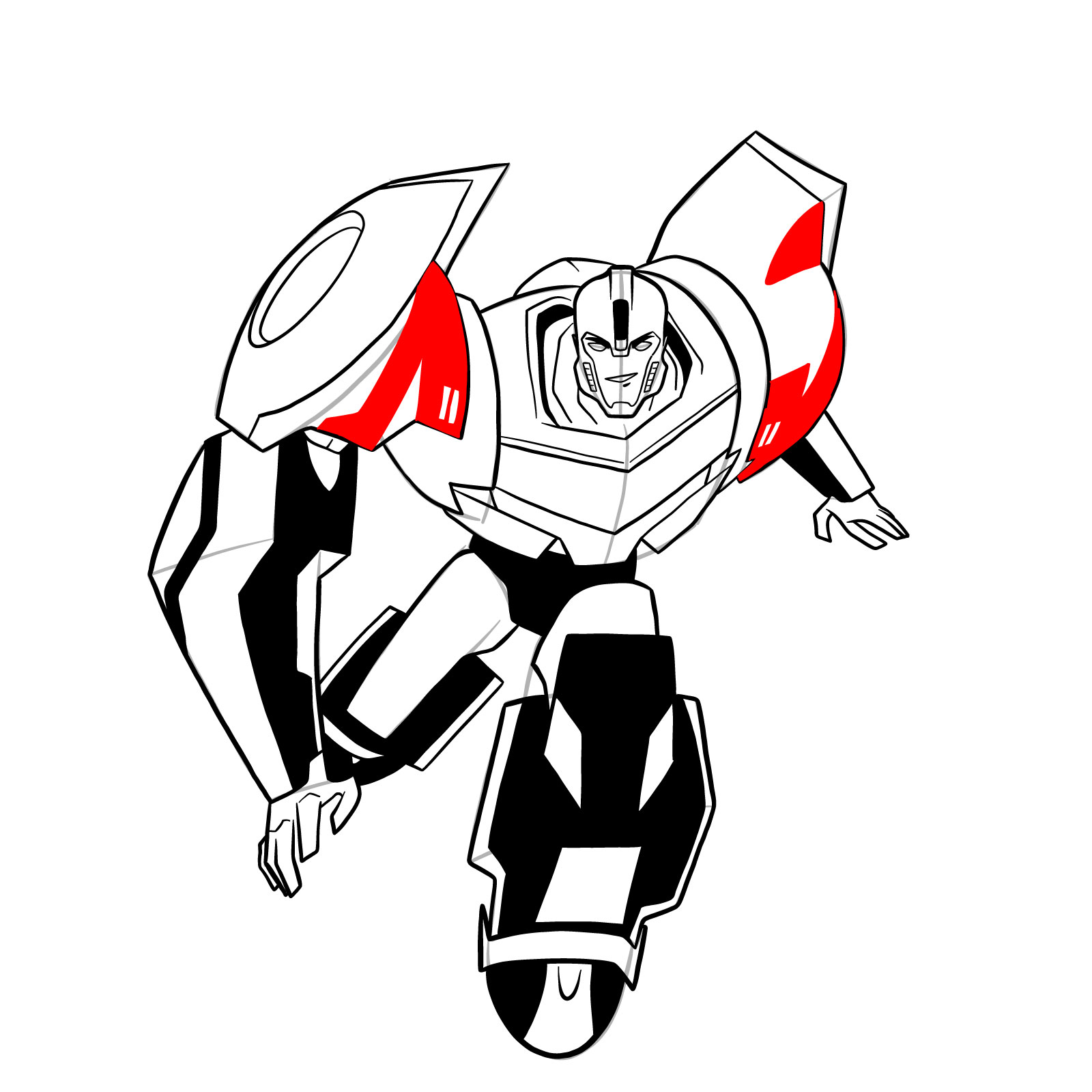 How to draw Bumblebee (Robots in Disguise) - step 44