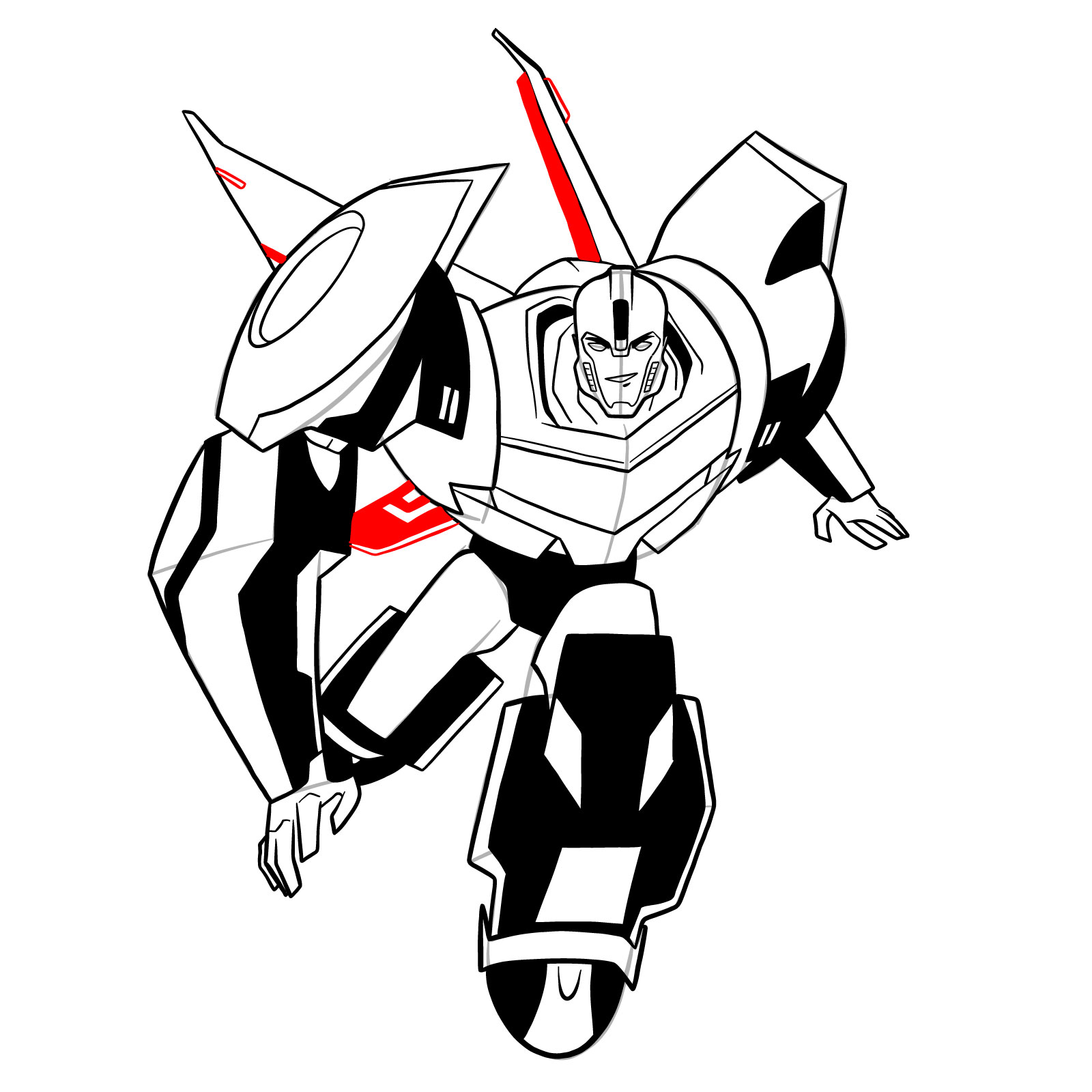 How to draw Bumblebee (Robots in Disguise) - step 46
