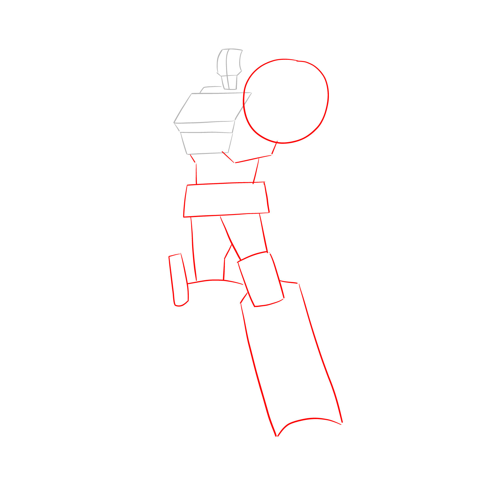 How to draw Strongarm - step 02