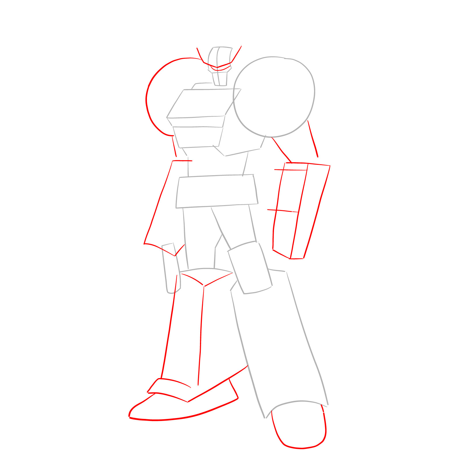 How to draw Strongarm - step 03