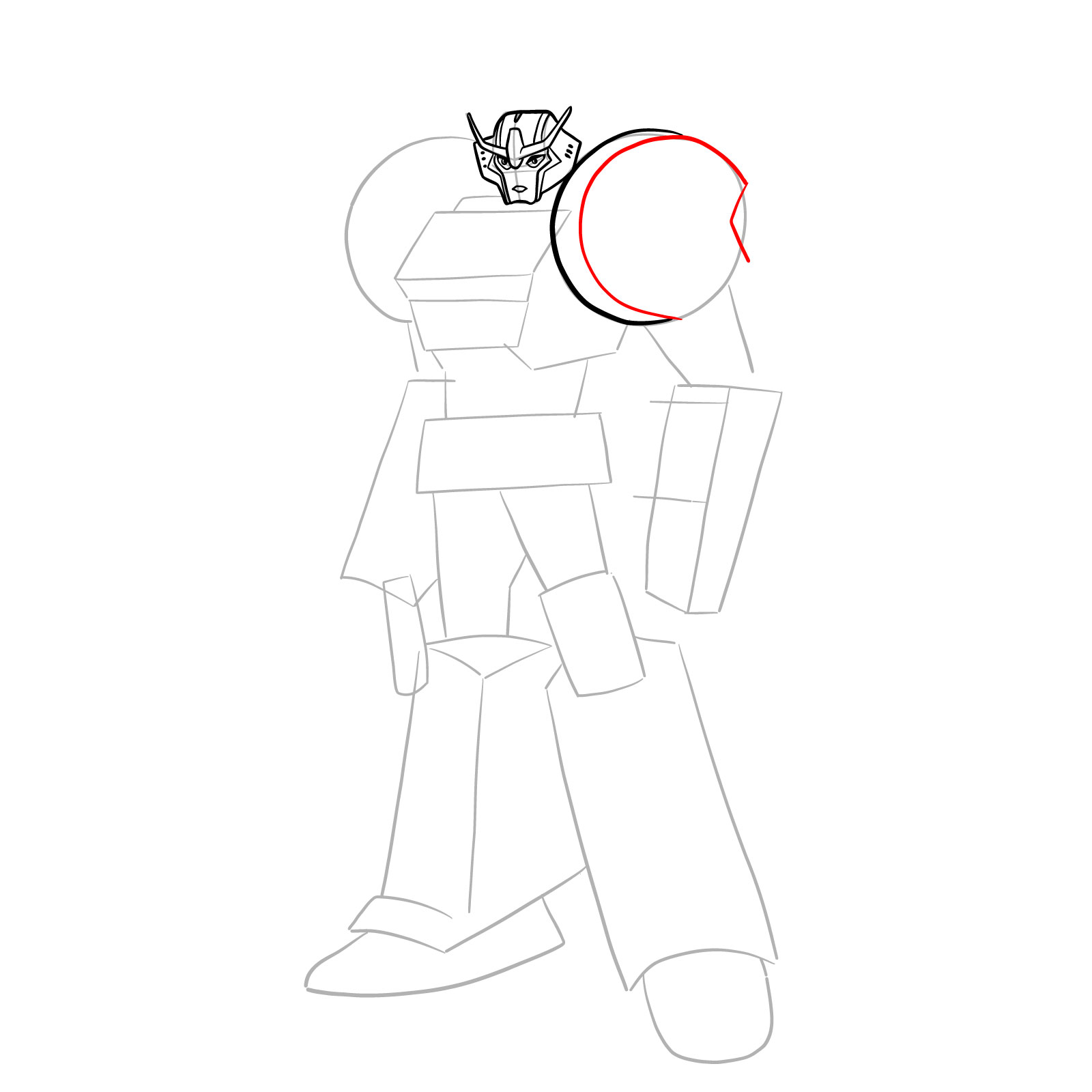 How to draw Strongarm - step 14