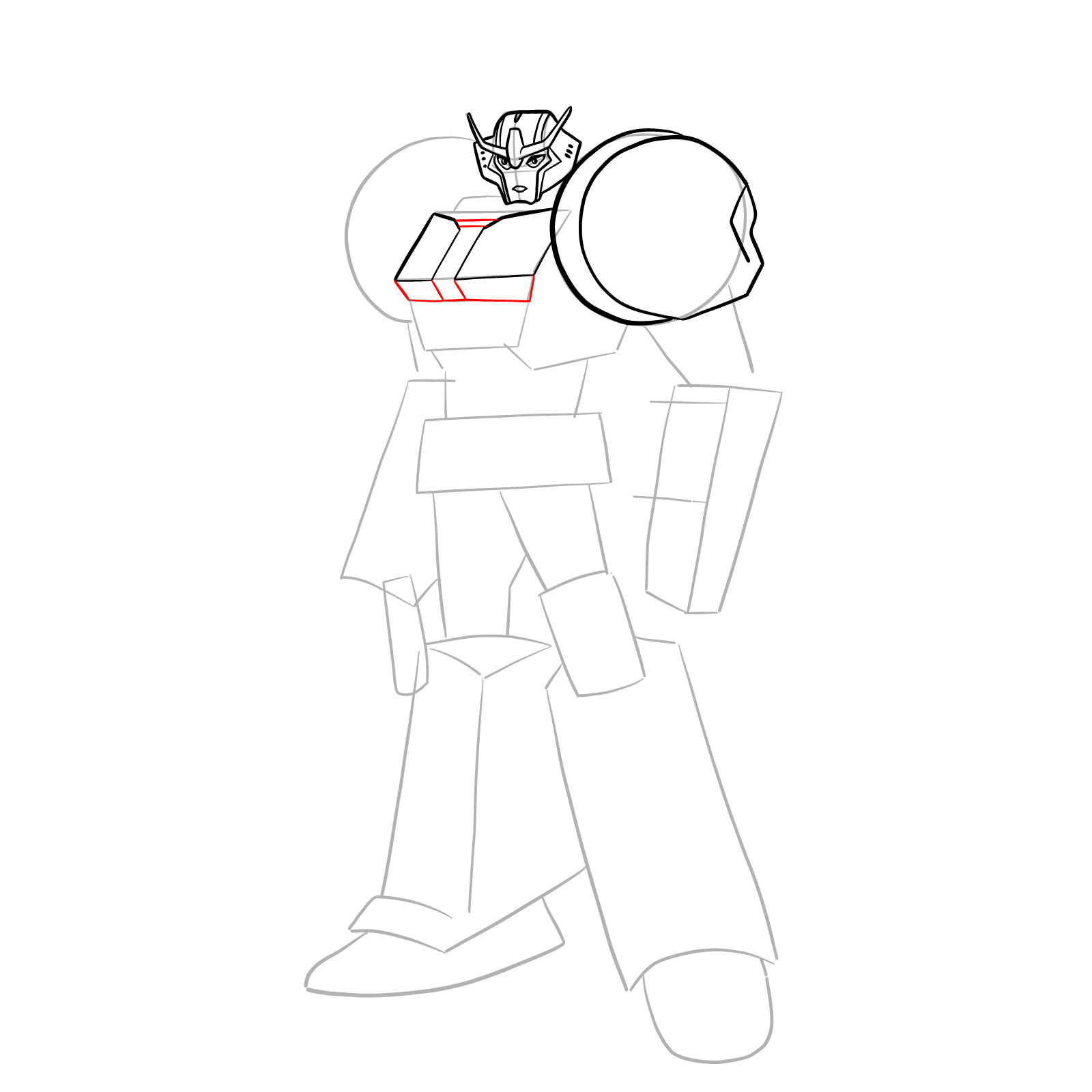 How to draw Strongarm - step 17