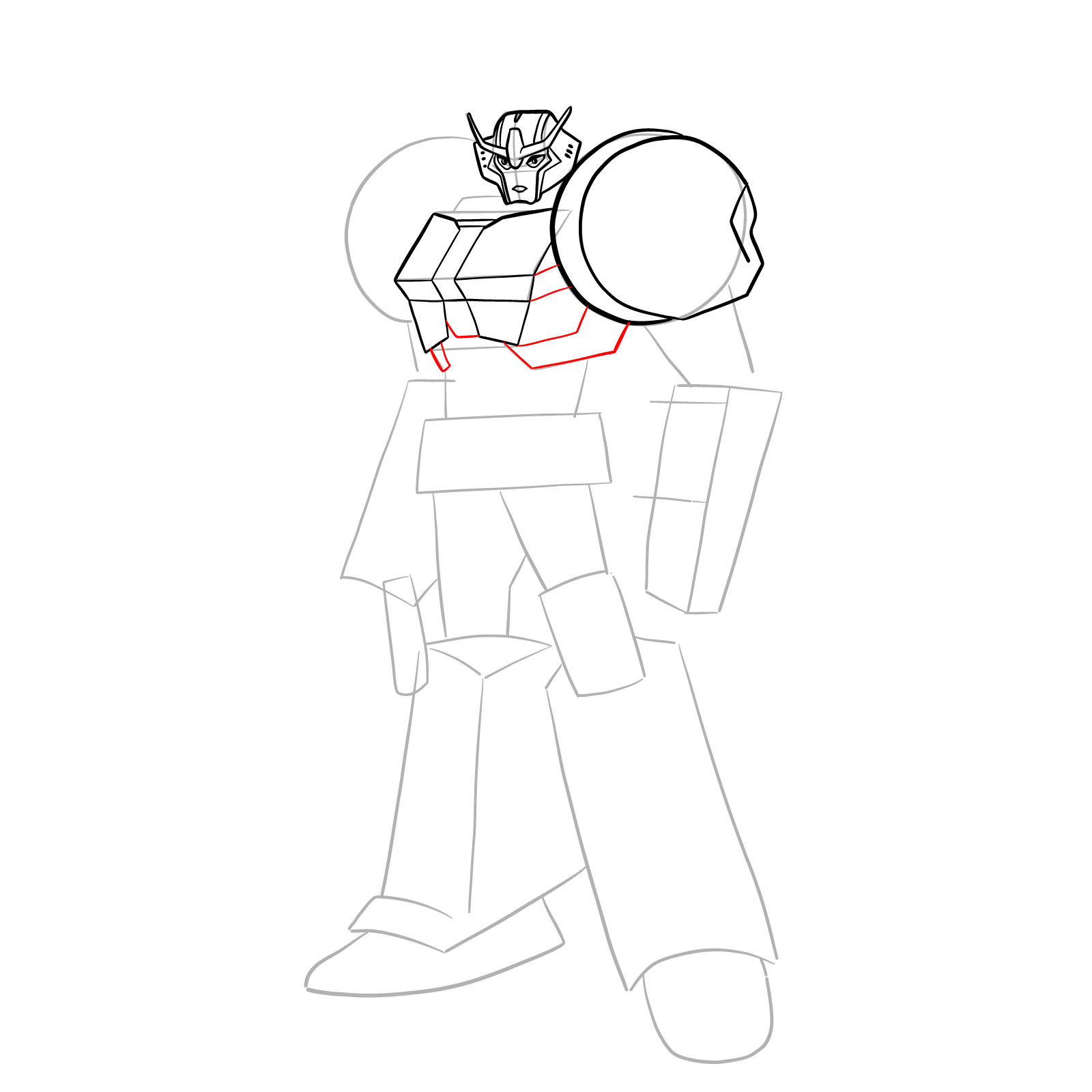 How to draw Strongarm - step 19