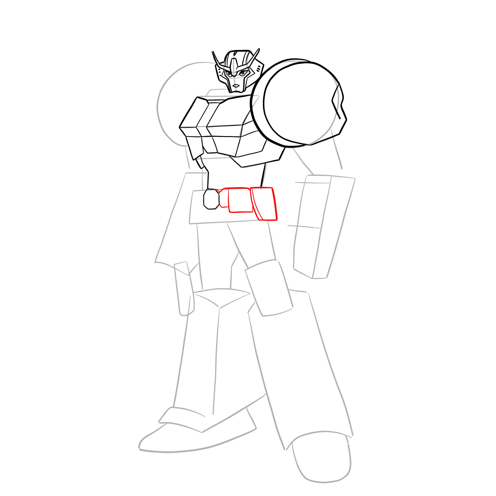 How to draw Strongarm - step 21