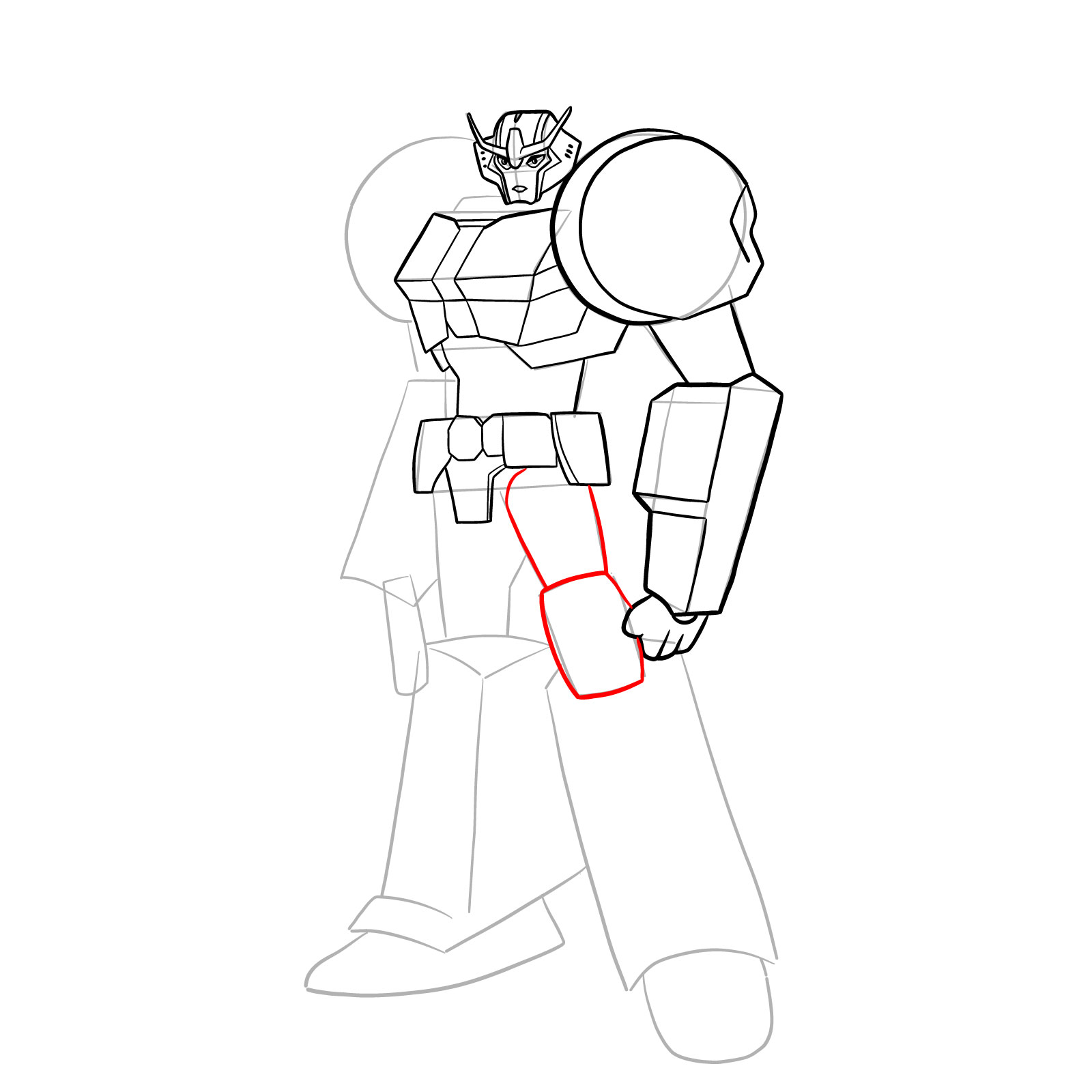 How to draw Strongarm - step 27