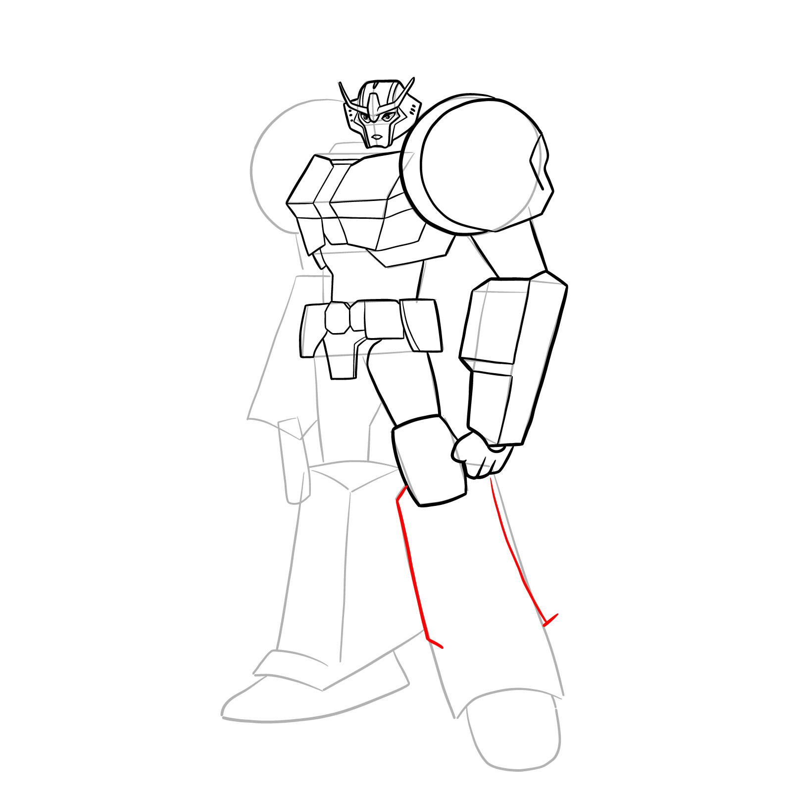 How to draw Strongarm - step 28