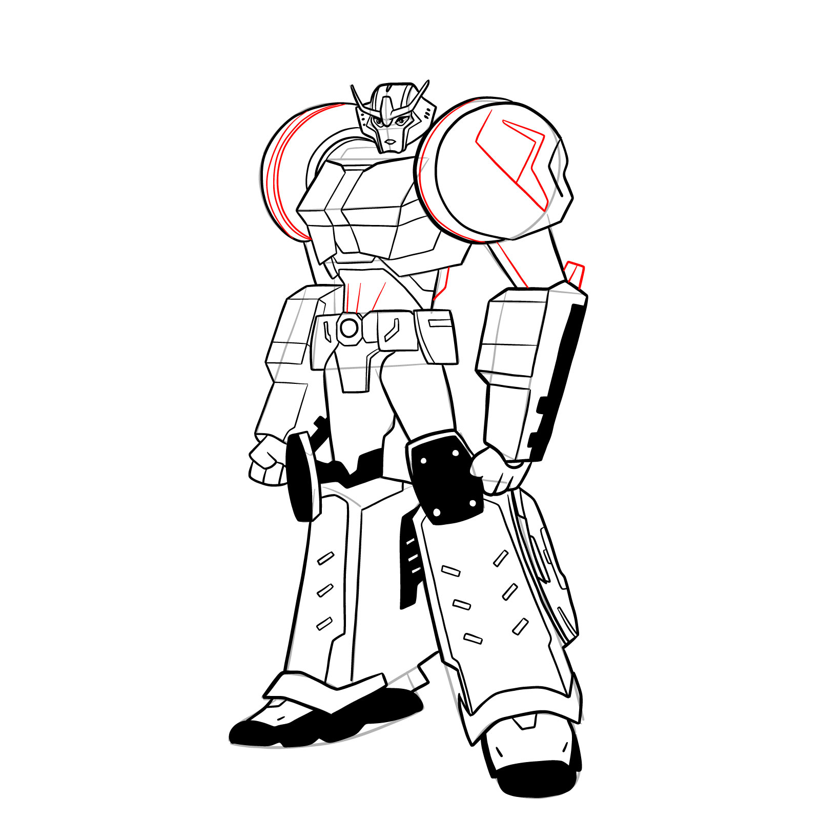 How to draw Strongarm - step 49