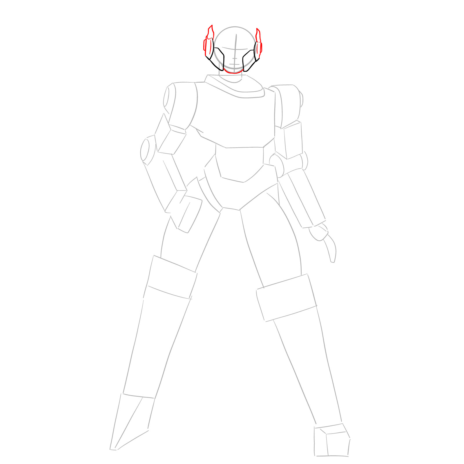 How to draw Arcee from Transformers Prime - step 05