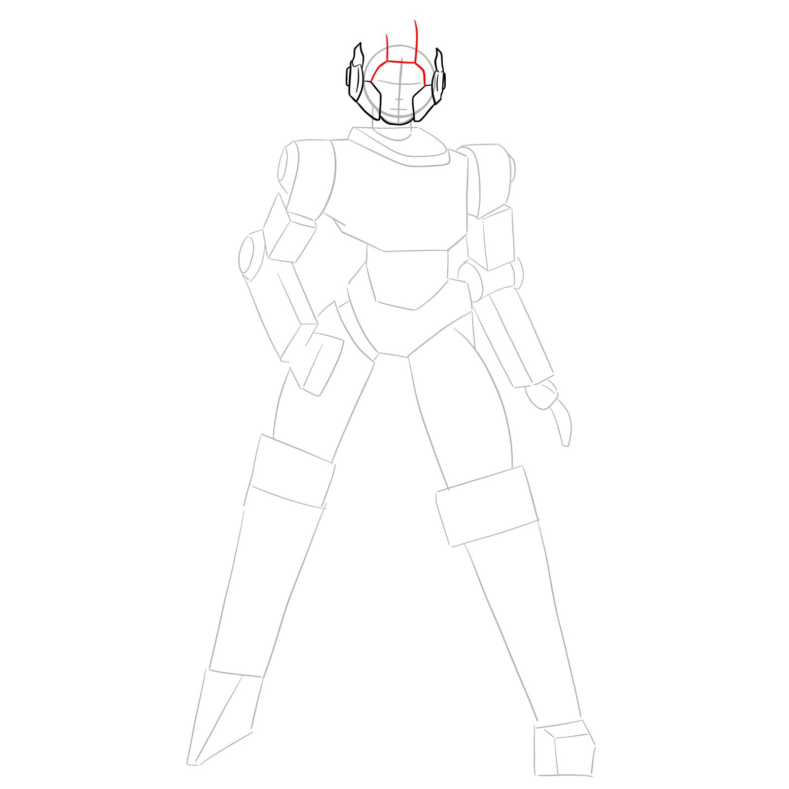 How to draw Arcee from Transformers Prime - step 06