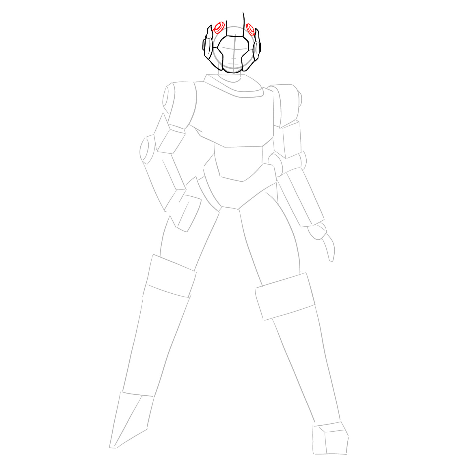 How to draw Arcee from Transformers Prime - step 07