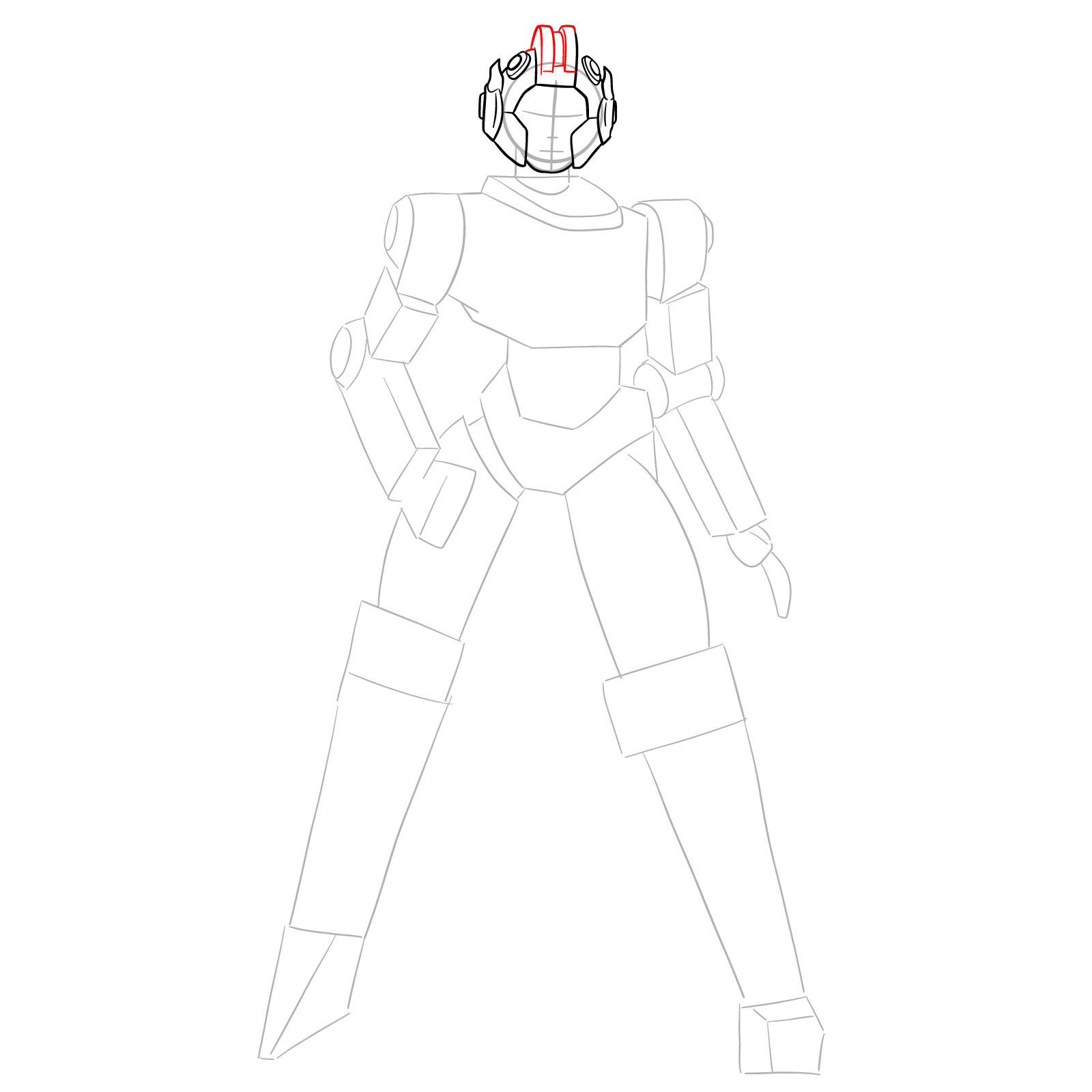 How to draw Arcee from Transformers Prime - step 08
