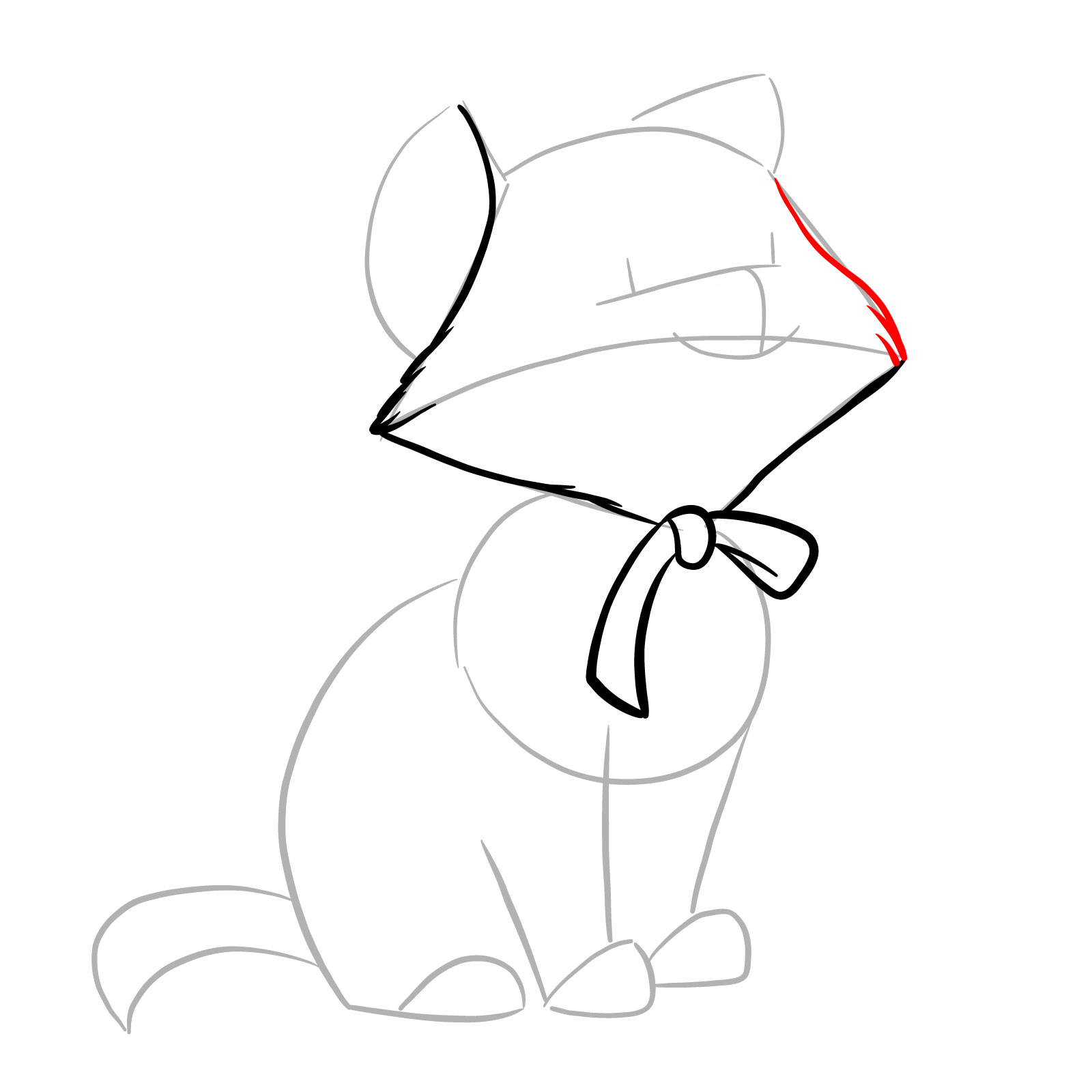 How to draw Berlioz from The Aristocats - step 07