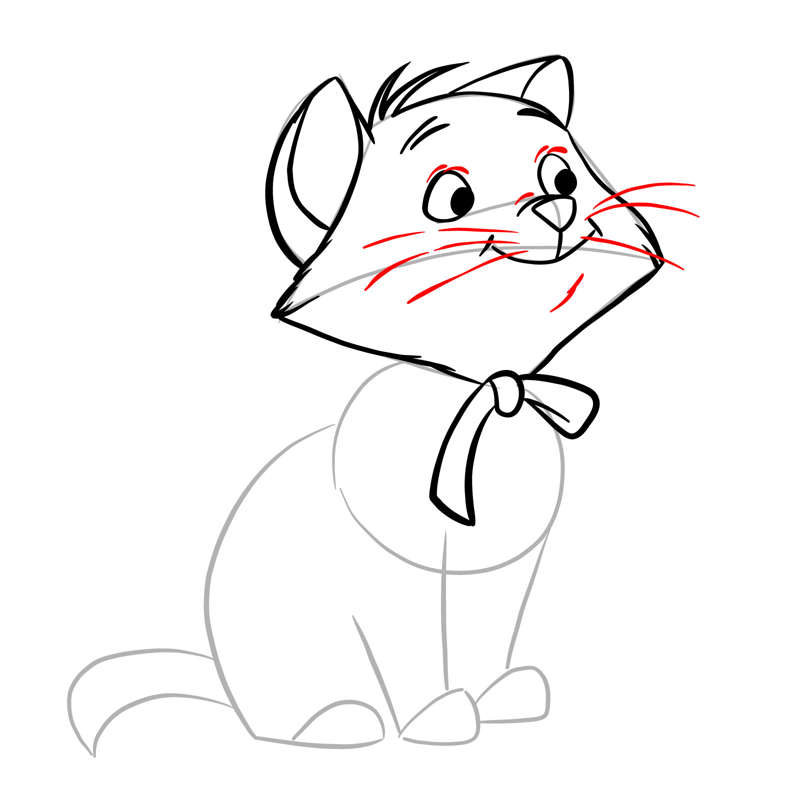 How to draw Berlioz from The Aristocats - step 15