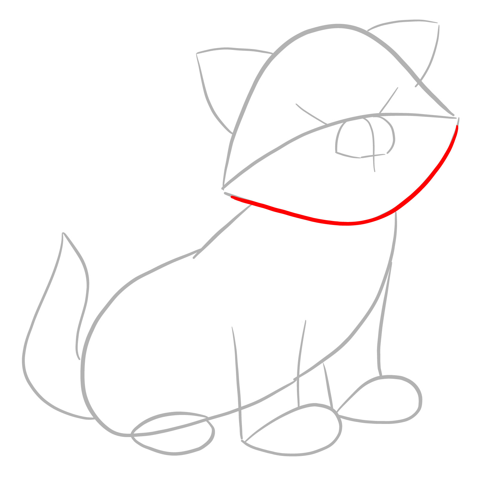 How to draw Toulouse from The Aristocats - step 04