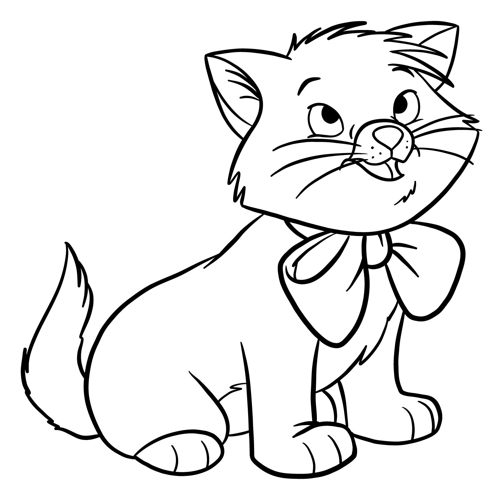 How to draw Toulouse from The Aristocats - final step