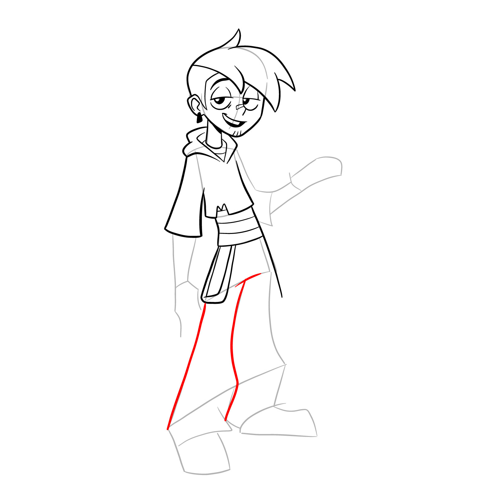 How to draw Griff from Far-Fetched - step 21