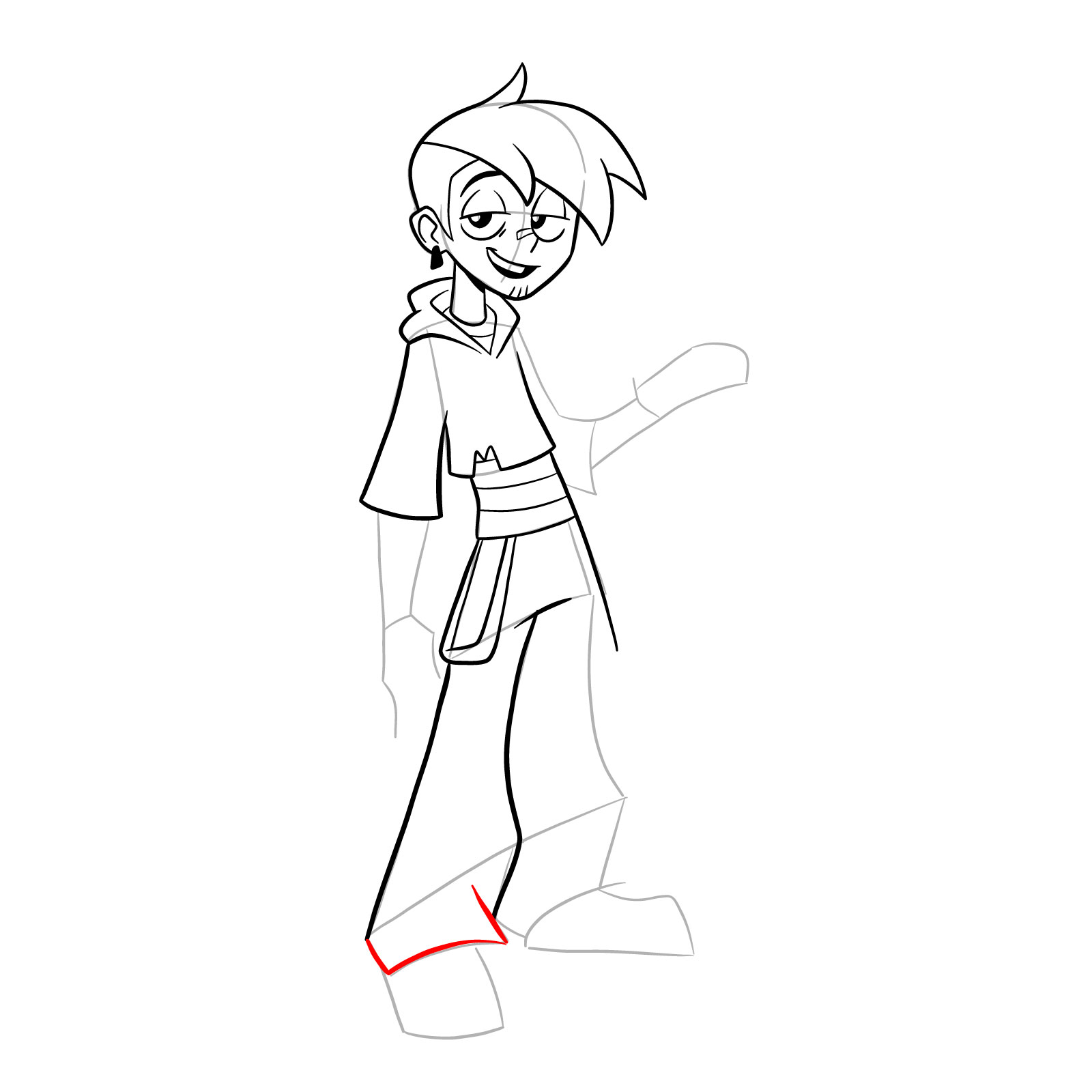 How to draw Griff from Far-Fetched - step 22