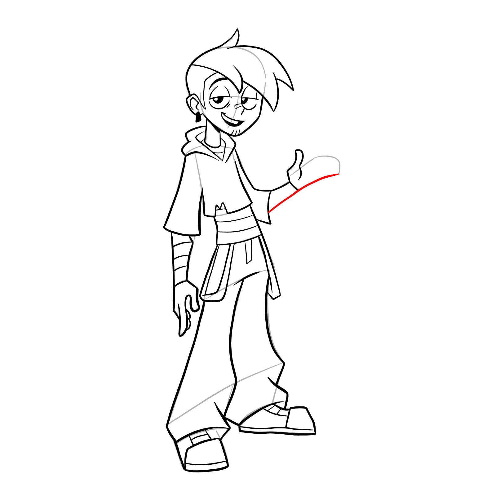 How to draw Griff from Far-Fetched - step 33