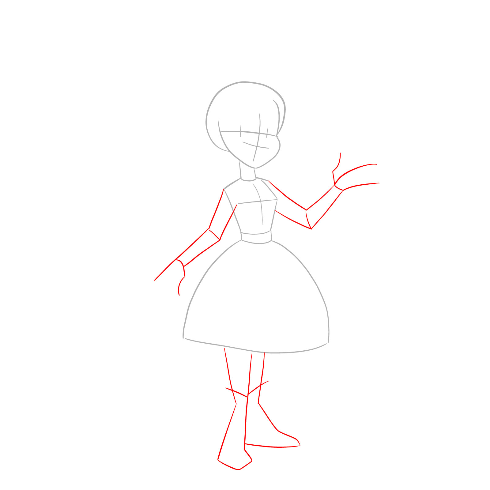How to draw Piper from Far-Fetched - step 03