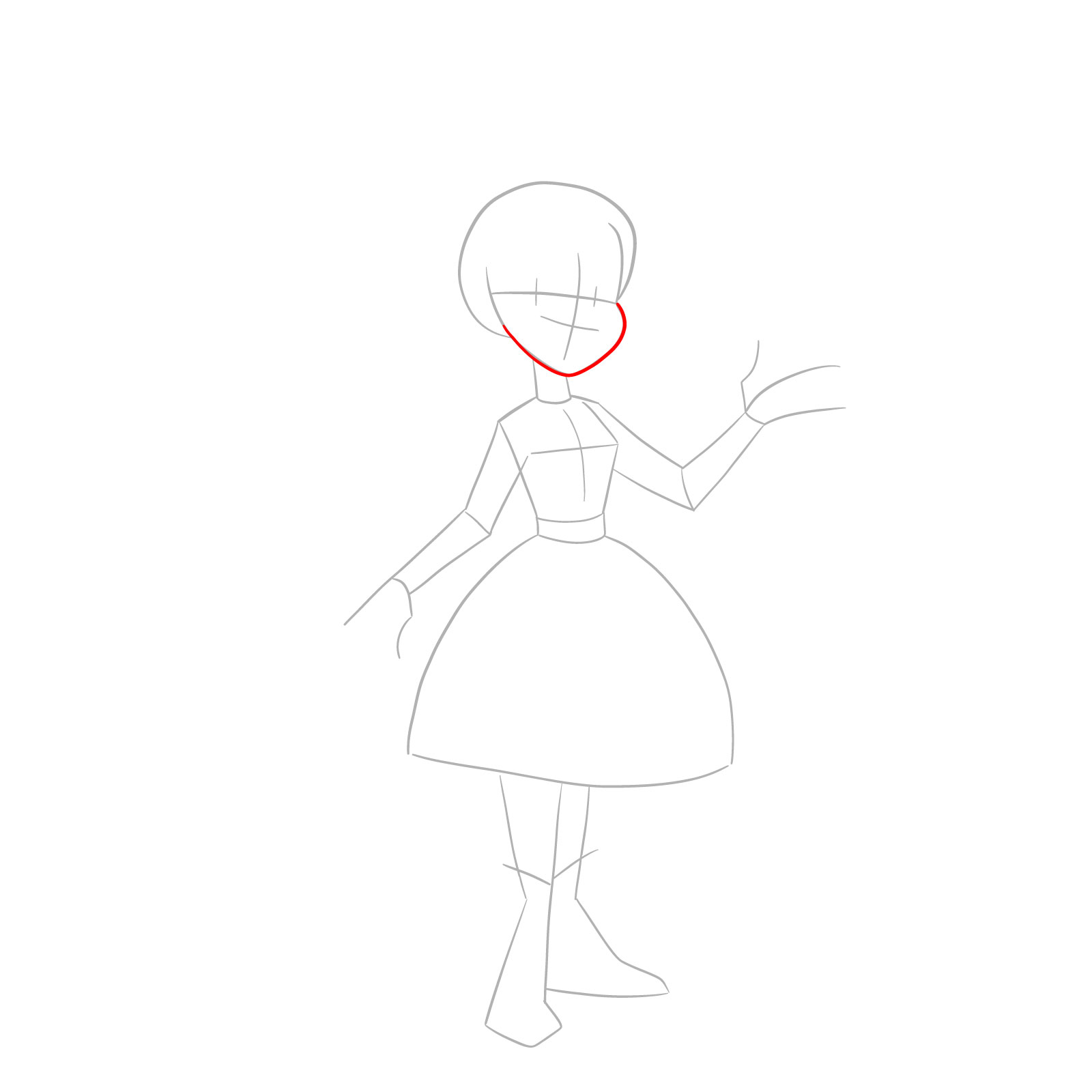 How to draw Piper from Far-Fetched - step 04