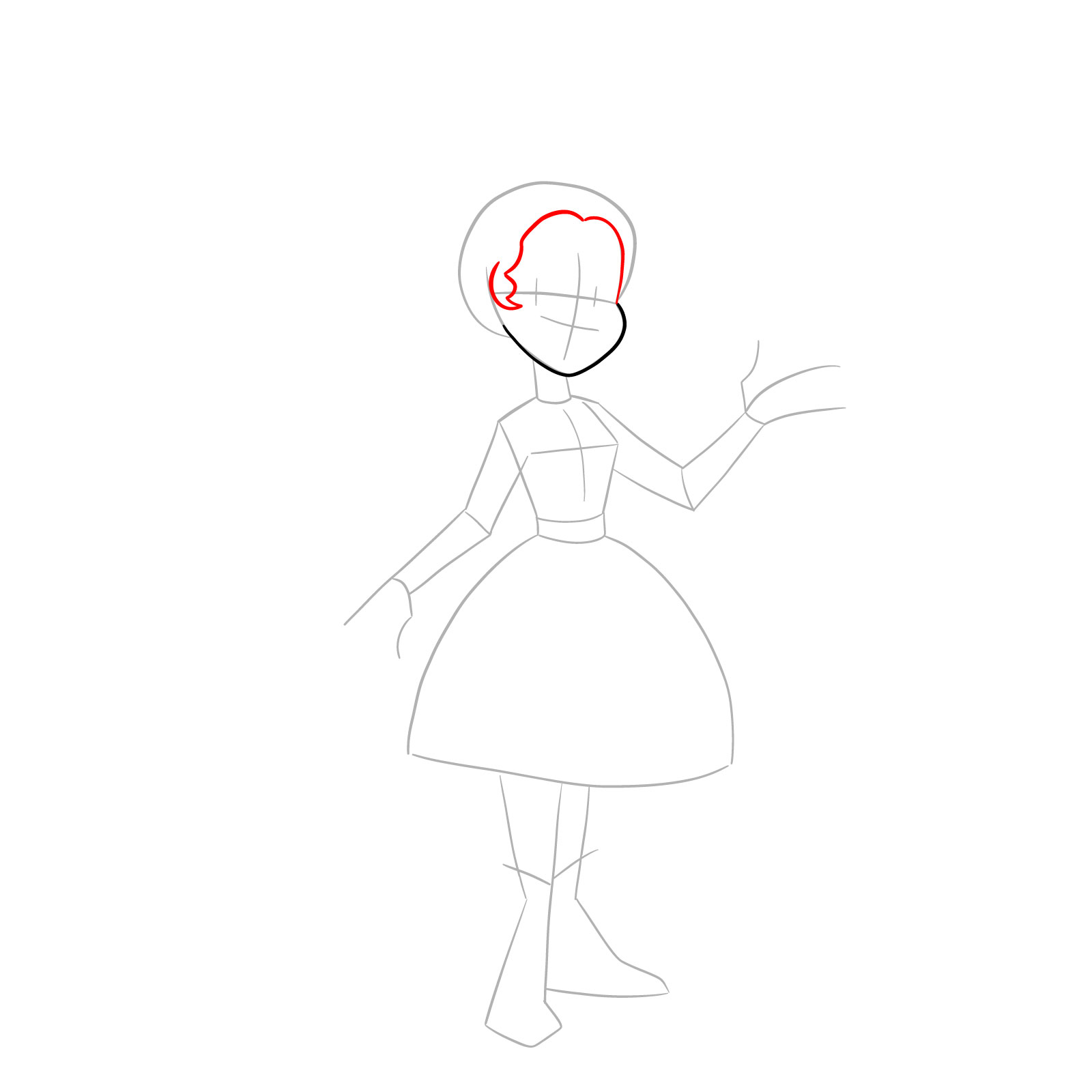 How to draw Piper from Far-Fetched - step 05