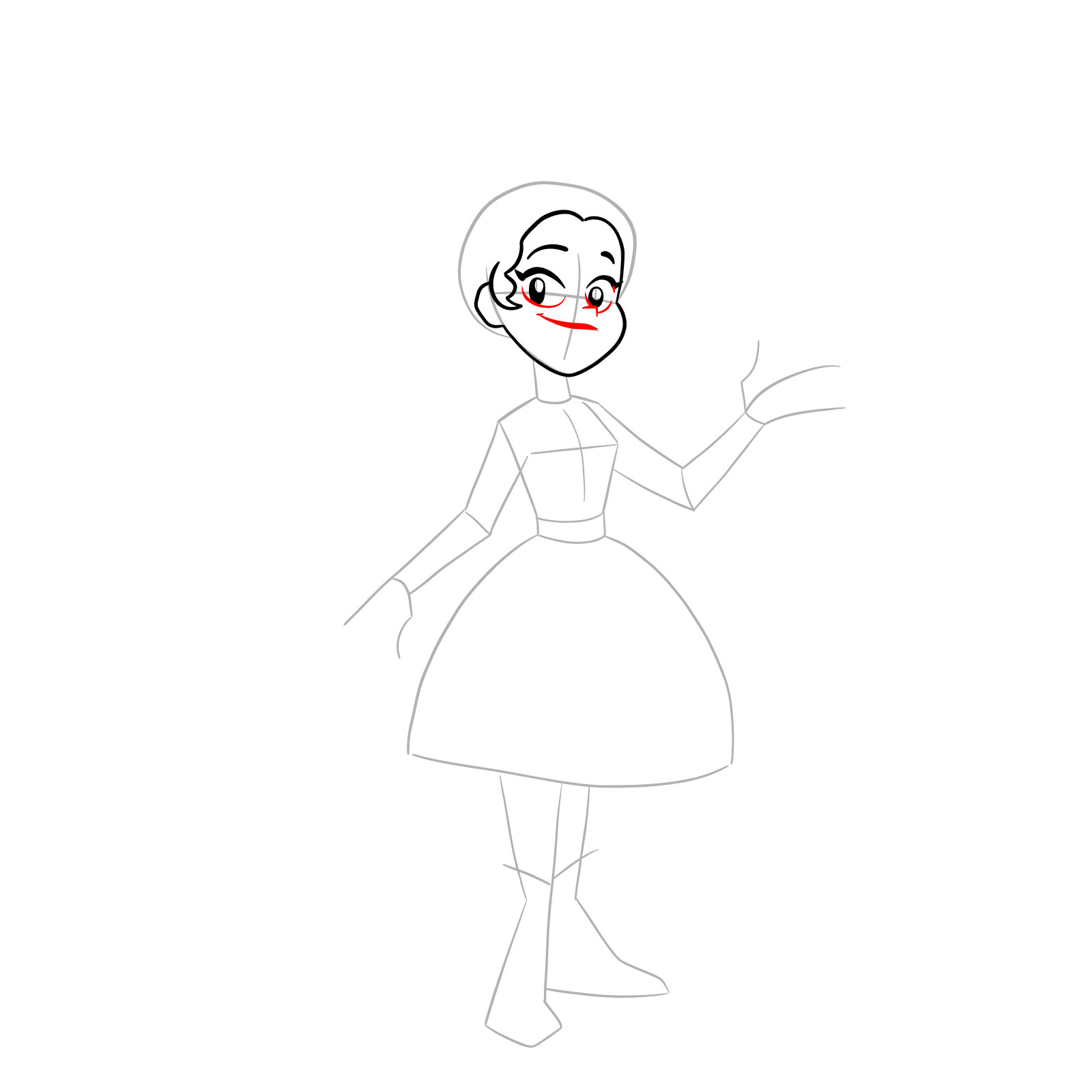 How to draw Piper from Far-Fetched - step 08