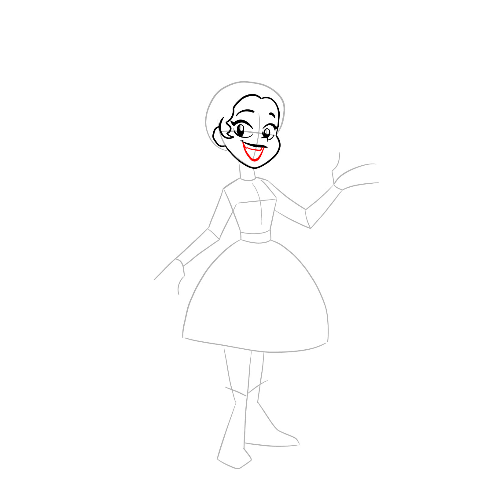 How to draw Piper from Far-Fetched - step 09
