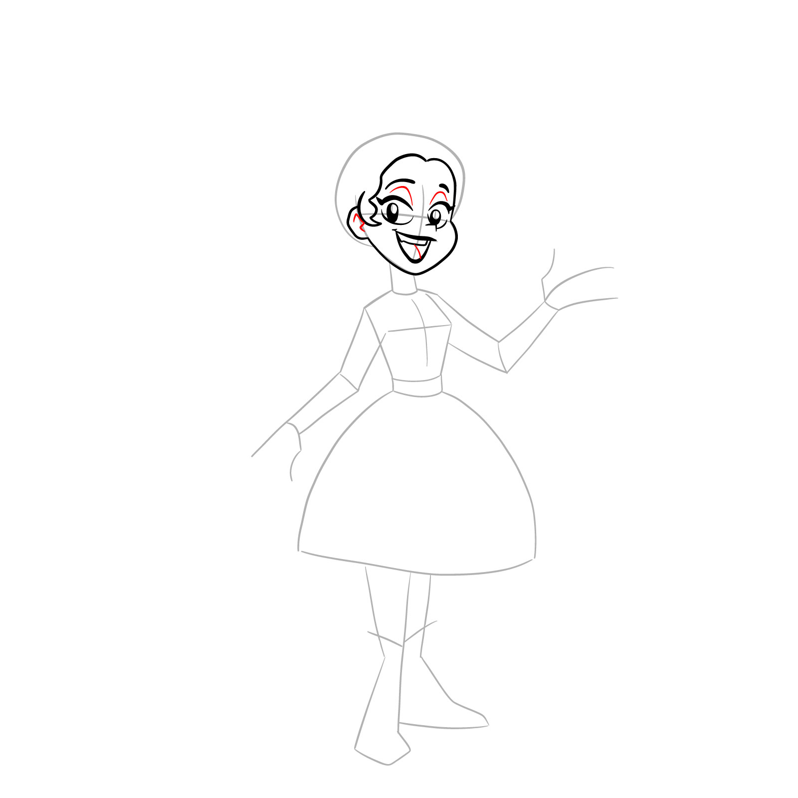 How to draw Piper from Far-Fetched - step 10