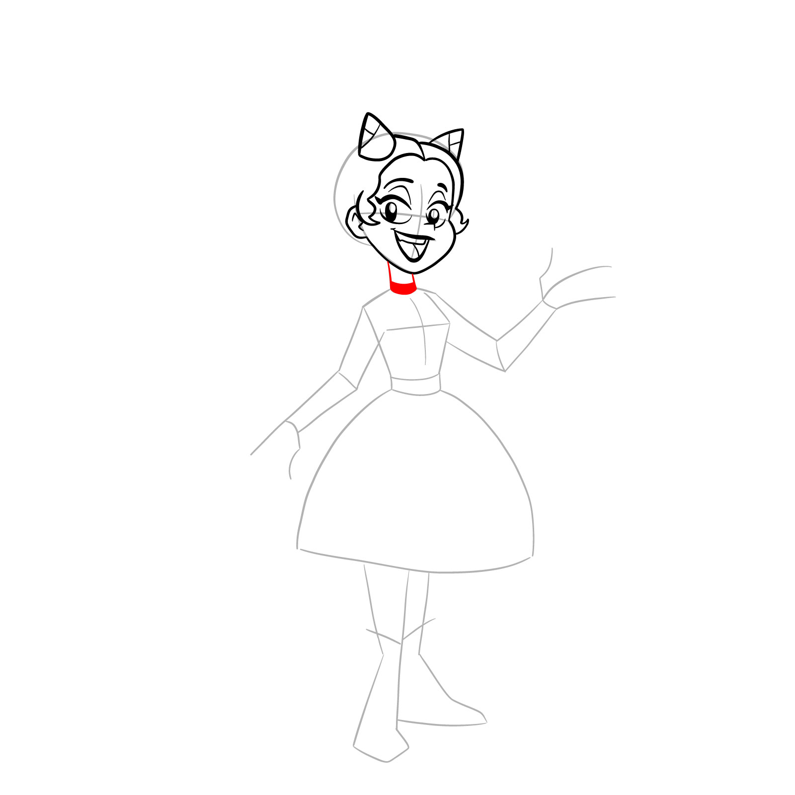 How to draw Piper from Far-Fetched - step 13