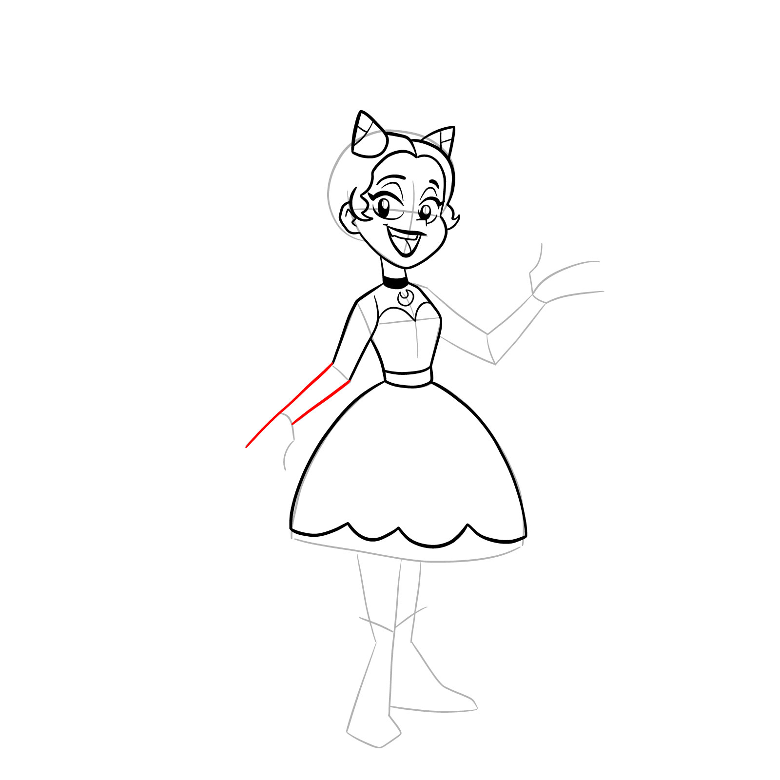 How to draw Piper from Far-Fetched - step 18