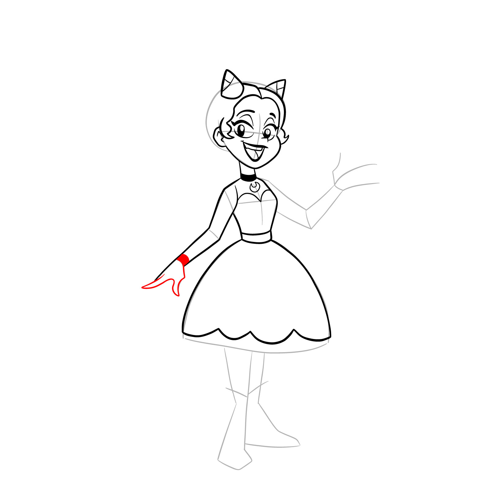 How to draw Piper from Far-Fetched - step 19