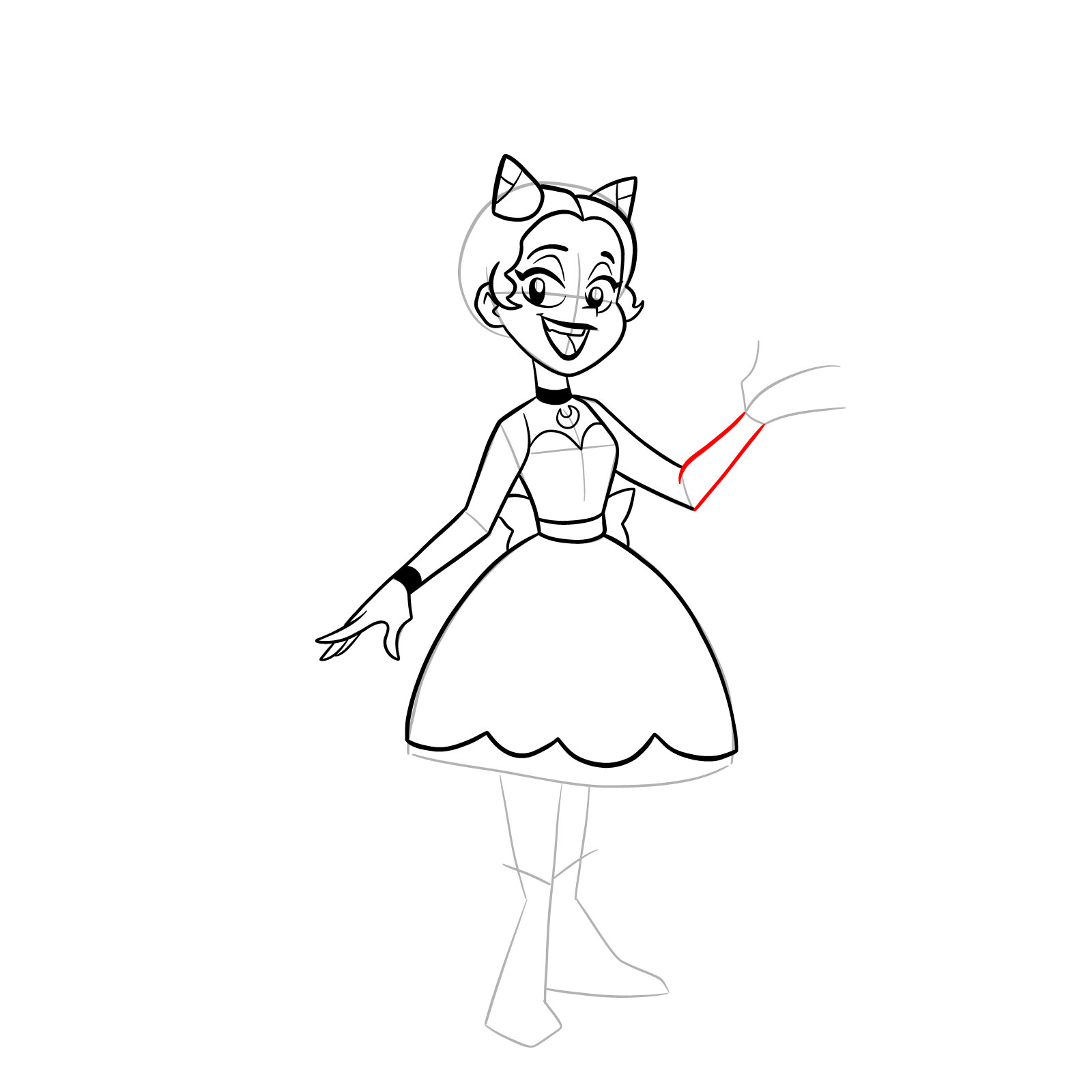 How to draw Piper from Far-Fetched - step 22