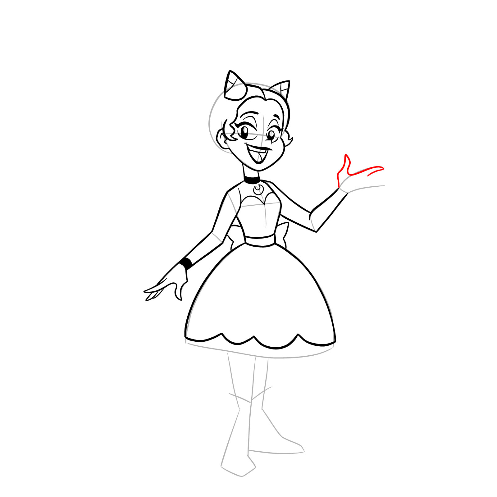 How to draw Piper from Far-Fetched - step 23