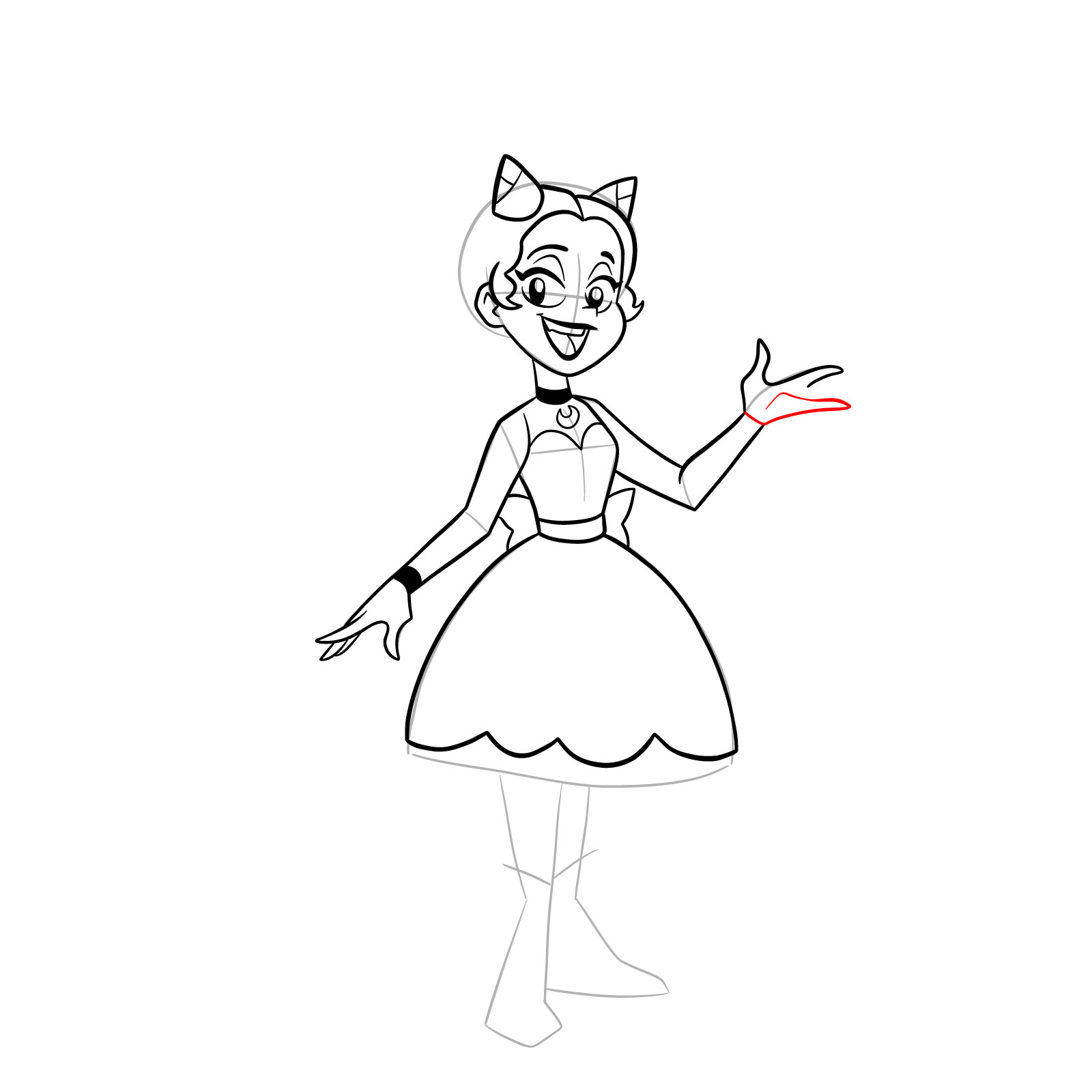 How to draw Piper from Far-Fetched - step 24