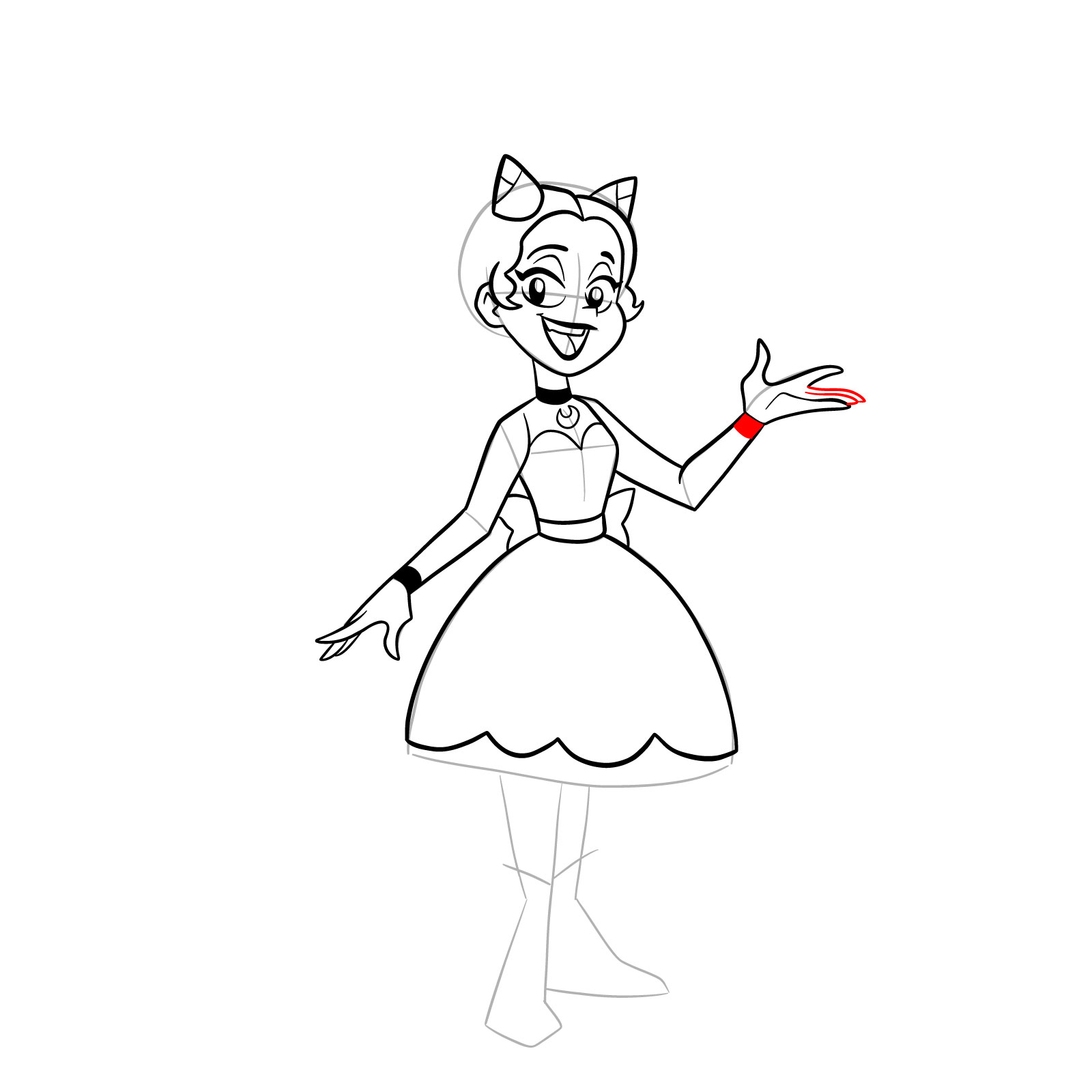 How to draw Piper from Far-Fetched - step 25
