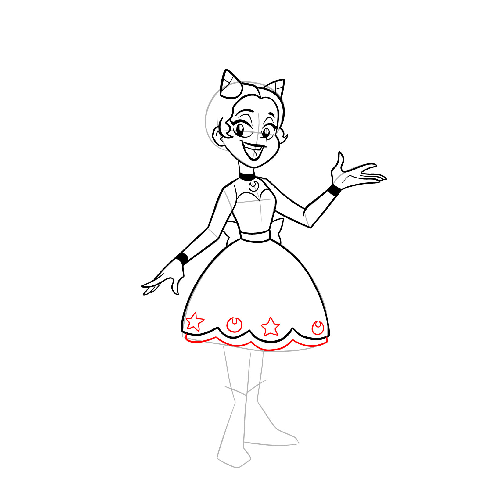 How to draw Piper from Far-Fetched - step 26