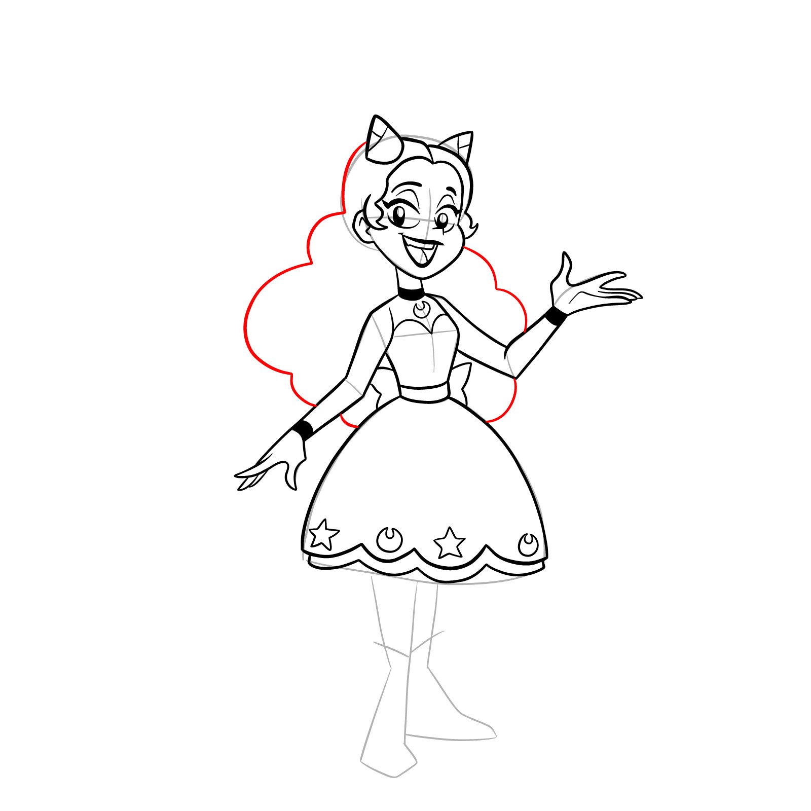 How to draw Piper from Far-Fetched - step 27