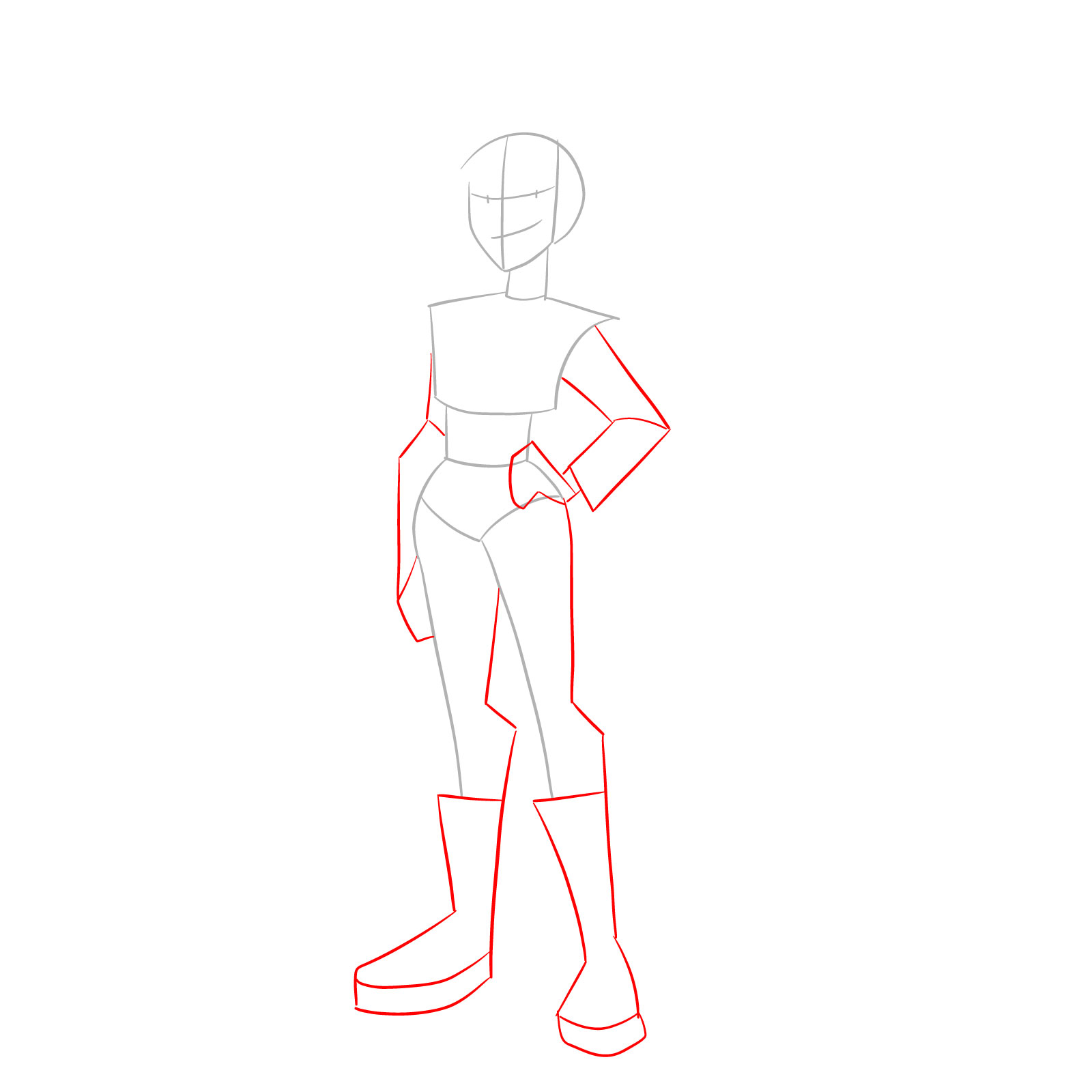 How to draw Quinn from Far-Fetched - step 03