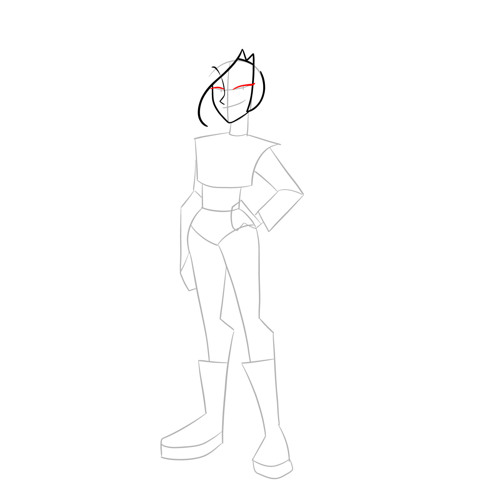 How to draw Quinn from Far-Fetched - step 08
