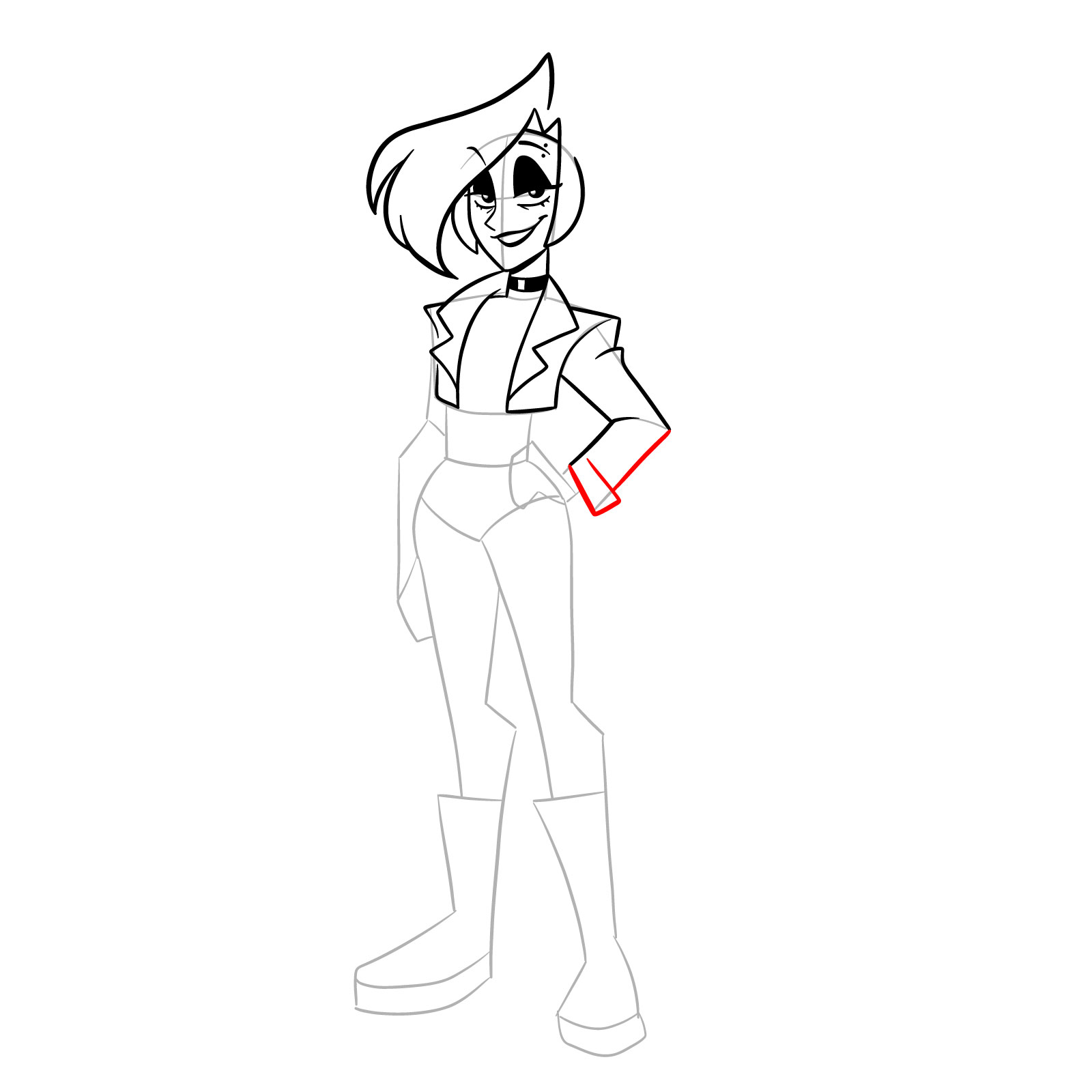 How to draw Quinn from Far-Fetched - step 20