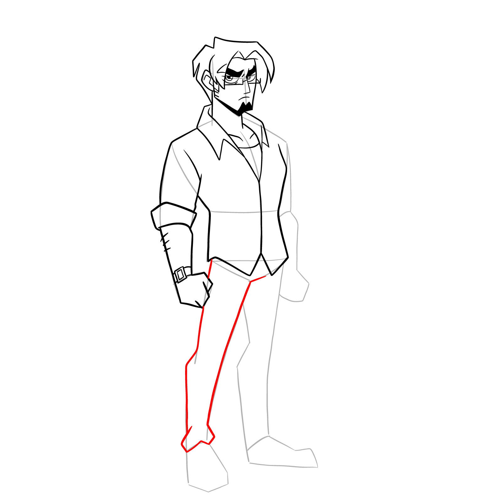 How to draw Warren from Far-Fetched - step 25