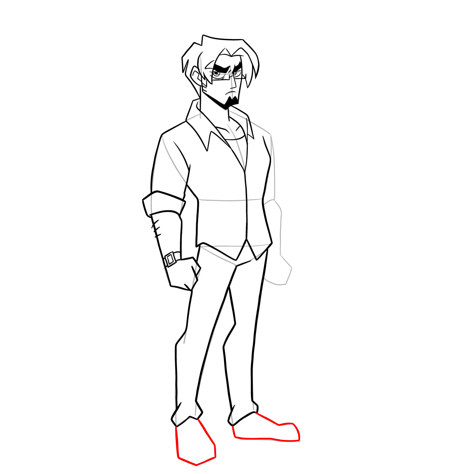 How to draw Warren from Far-Fetched - step 27
