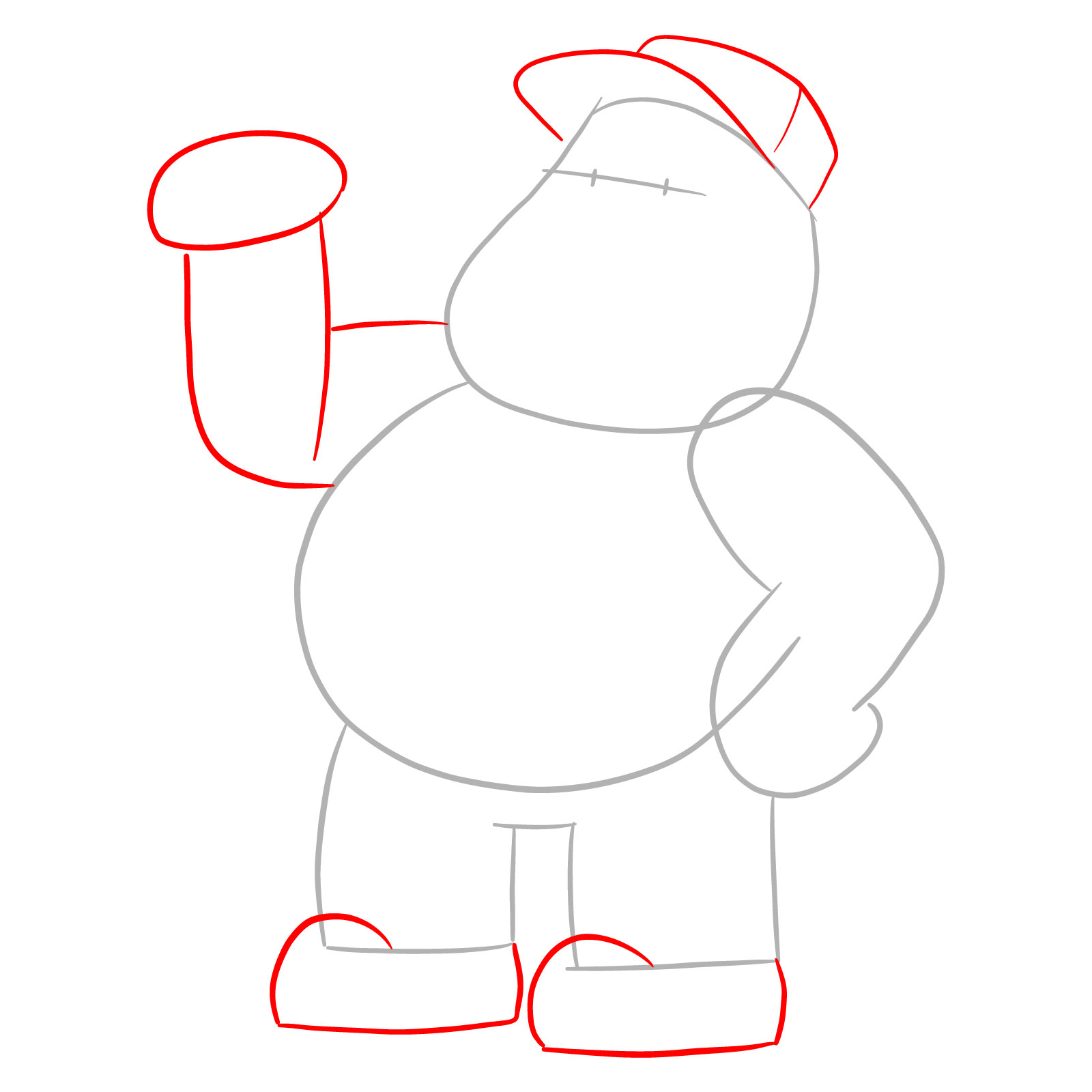 How to draw Bill Green from Big City Greens - step 03