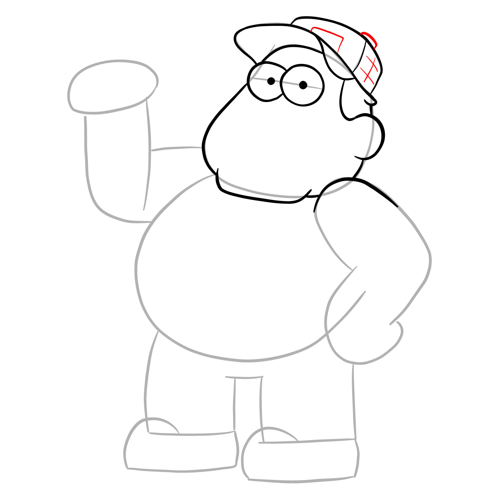 How to draw Bill Green from Big City Greens - step 13