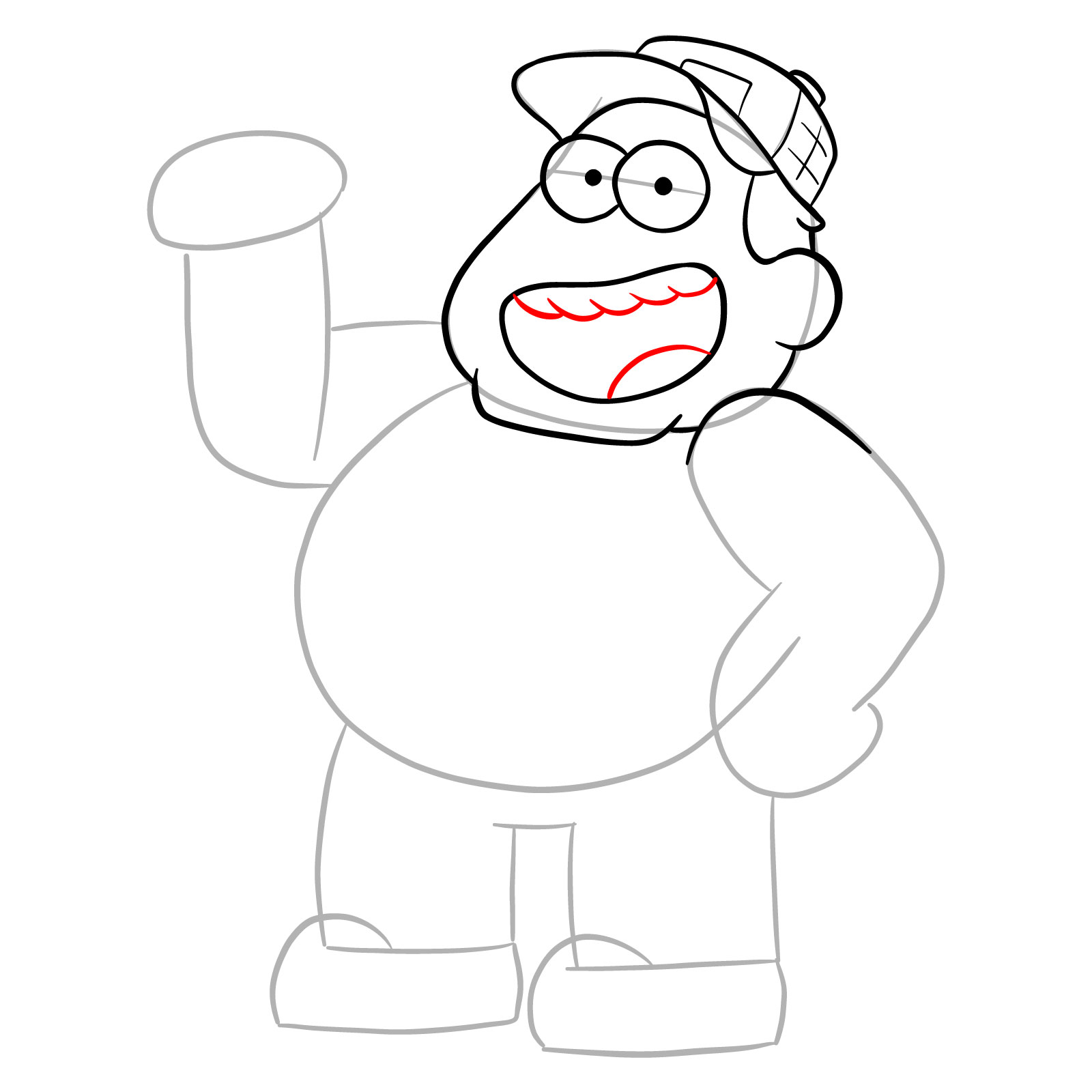 How to draw Bill Green from Big City Greens - step 15