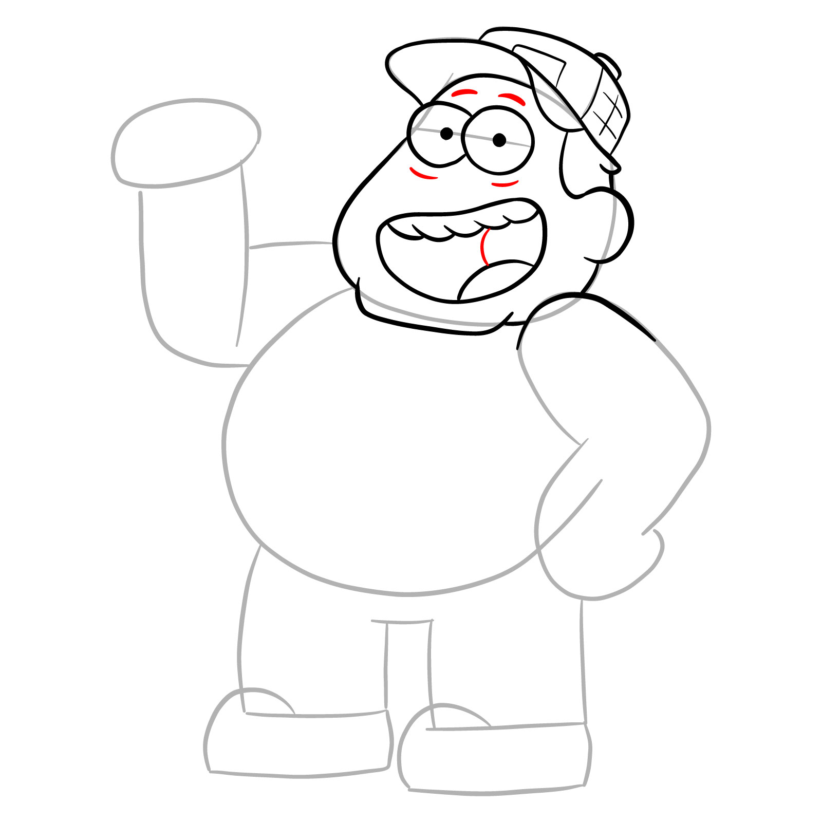 How to draw Bill Green from Big City Greens - step 16