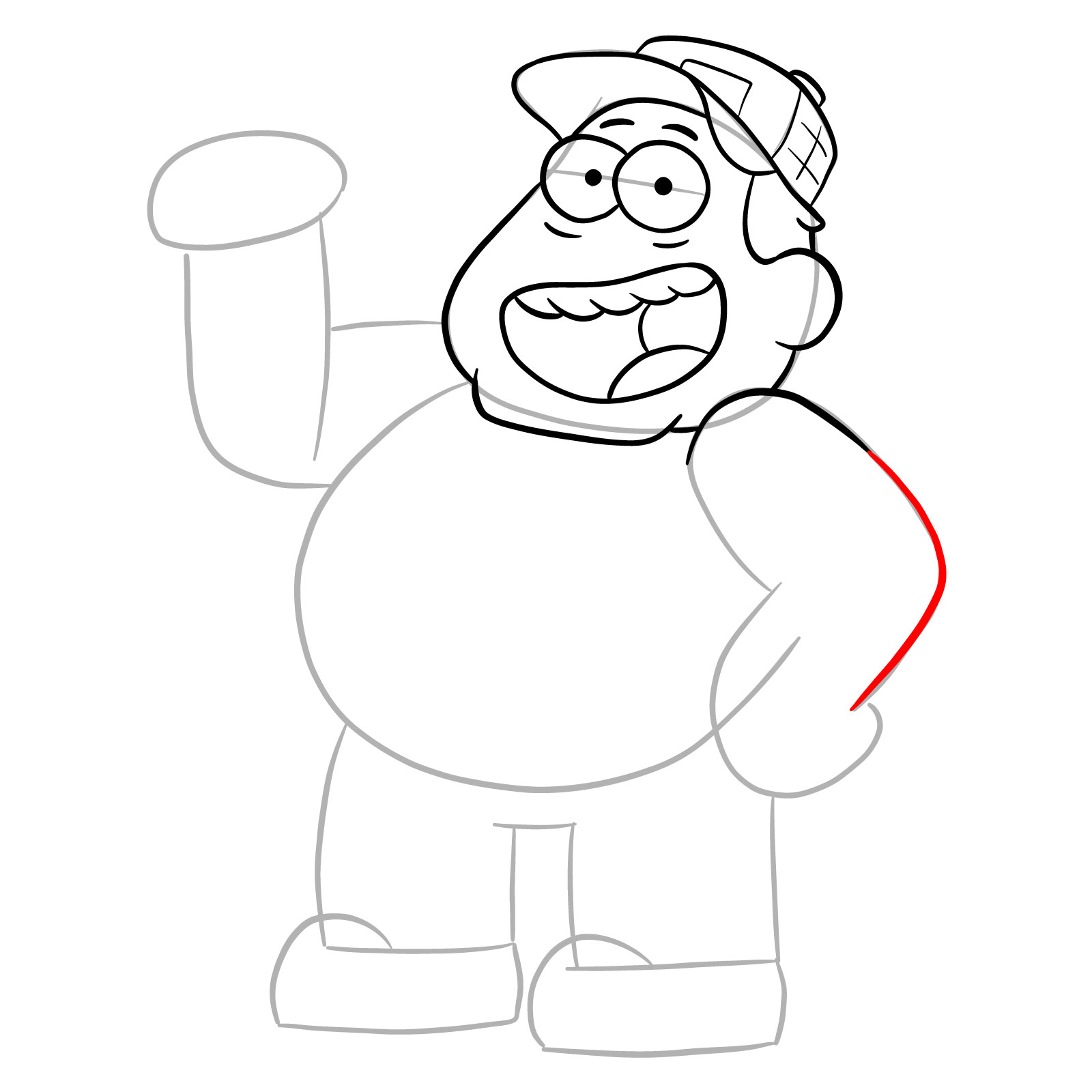 How to draw Bill Green from Big City Greens - step 17