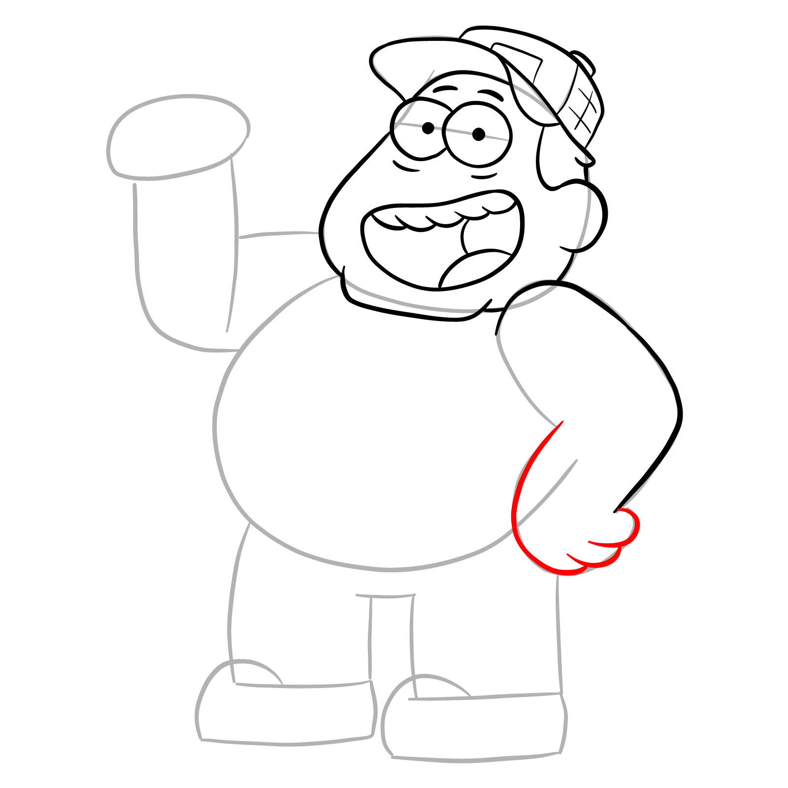 How to draw Bill Green from Big City Greens - step 18