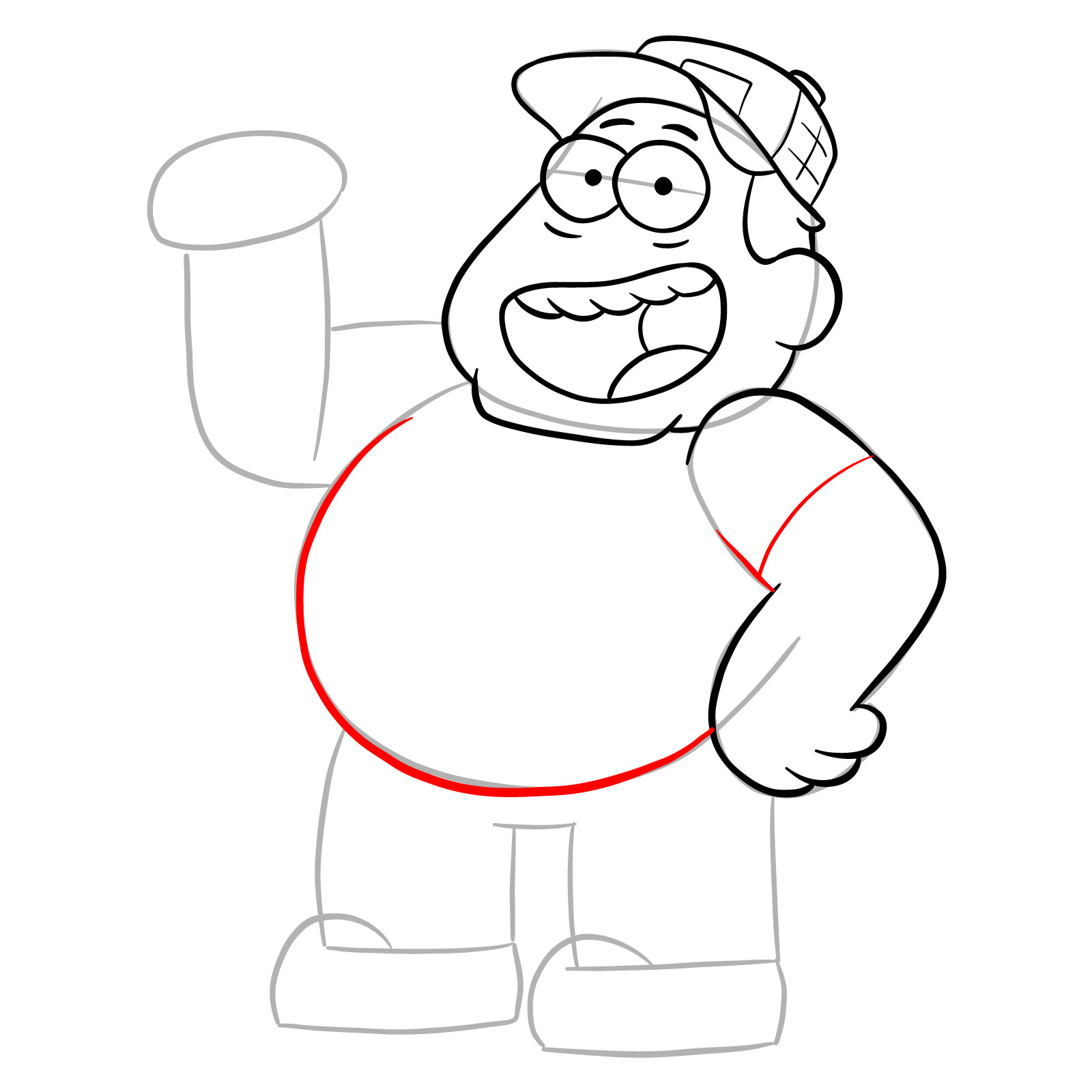 How to draw Bill Green from Big City Greens - step 19